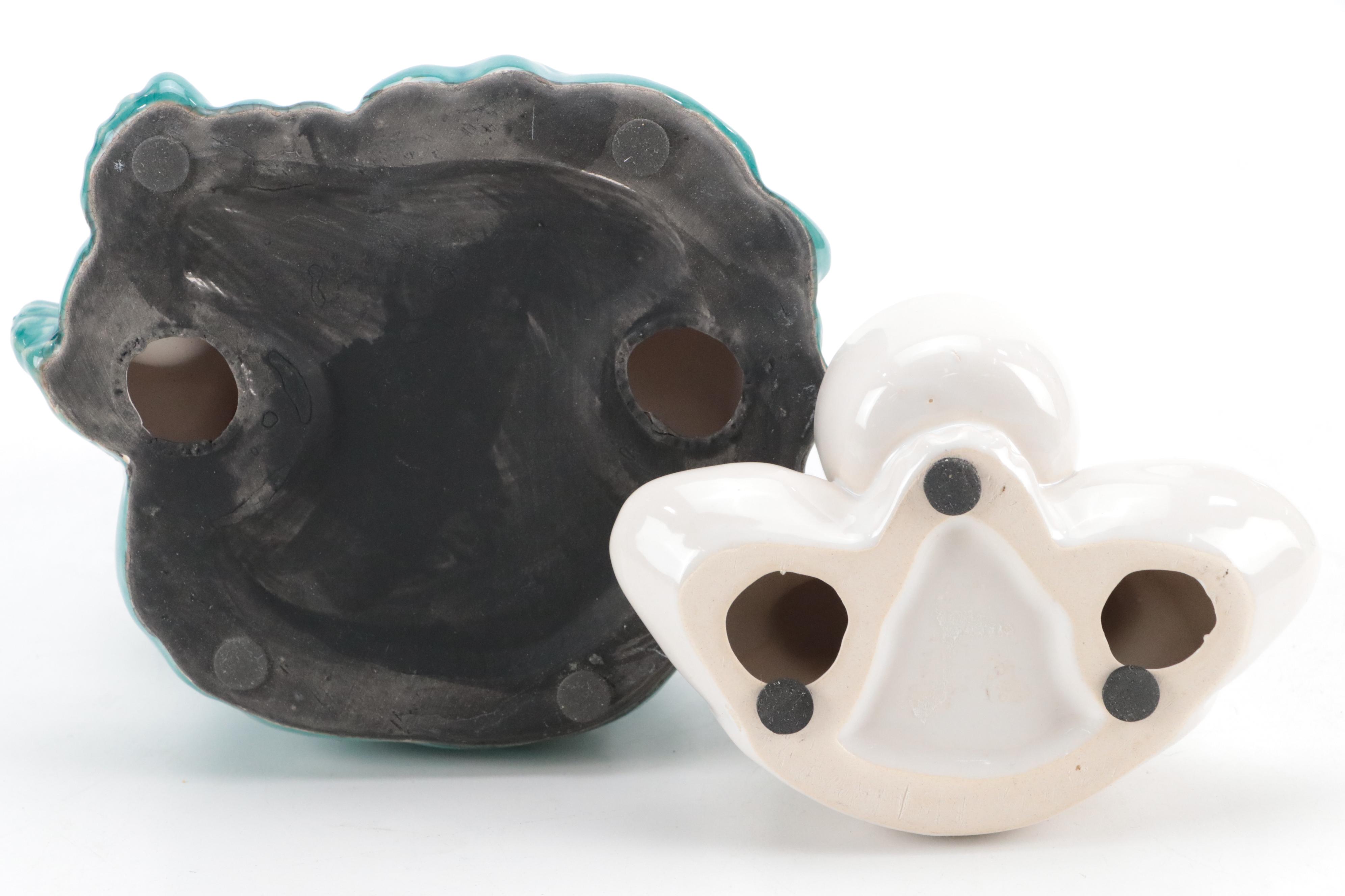 Three Hands Ceramic Pedestal Plant Stand with Buddha Statues and Wax Warmer