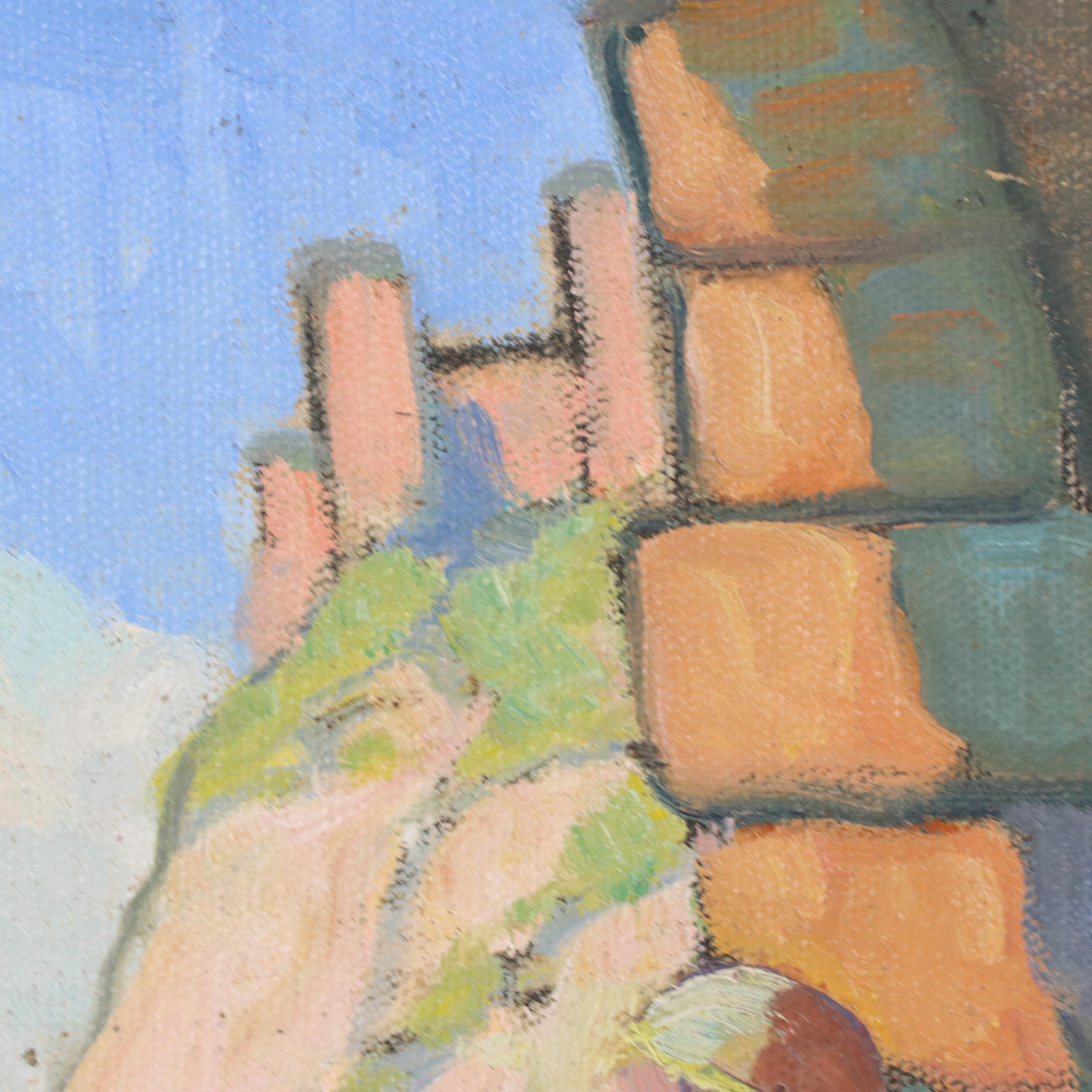 Bernhard Good Post-Impressionist Style Genre Oil Painting with Two Figures