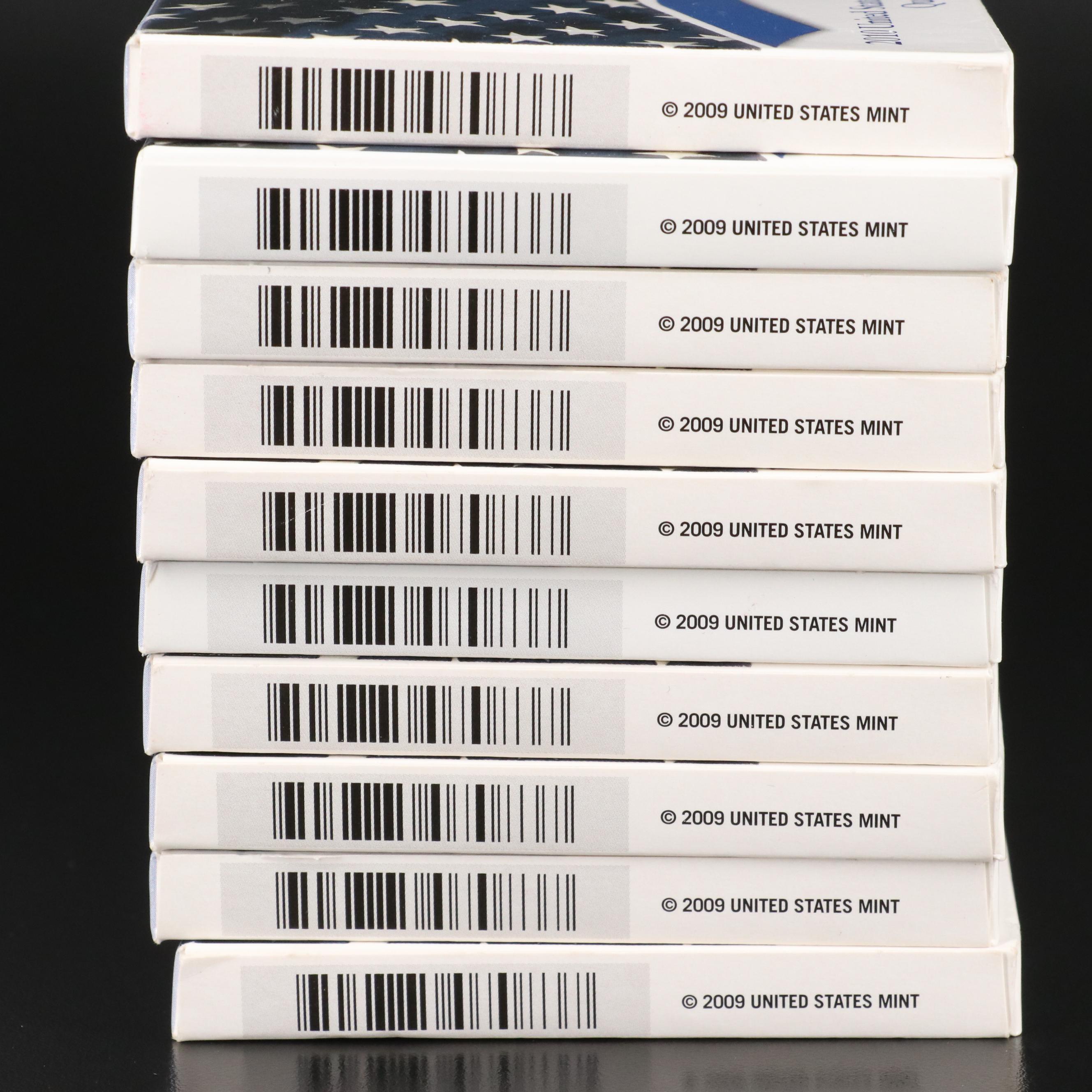 Ten 2010 America the Beautiful Proof Quarters Sets