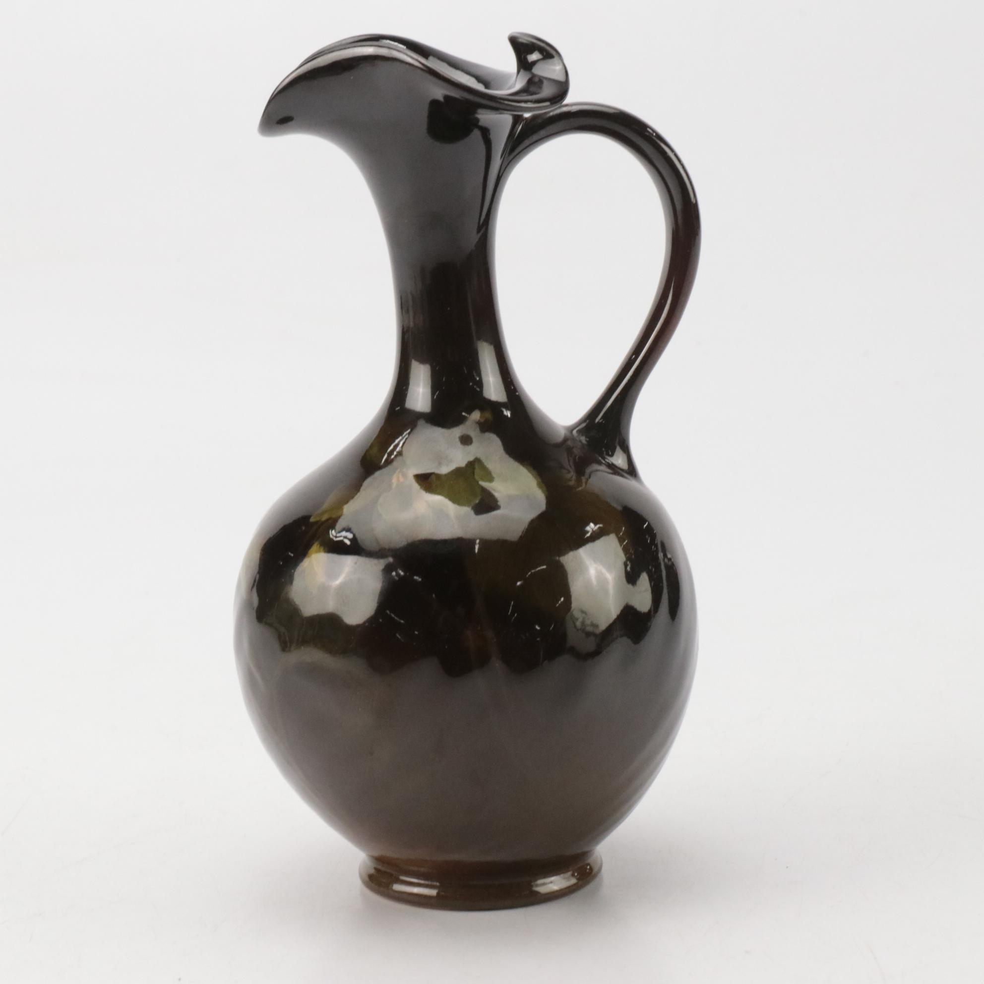 Edward George Diers for Rookwood Pottery Standard Glaze Ewer, 1898