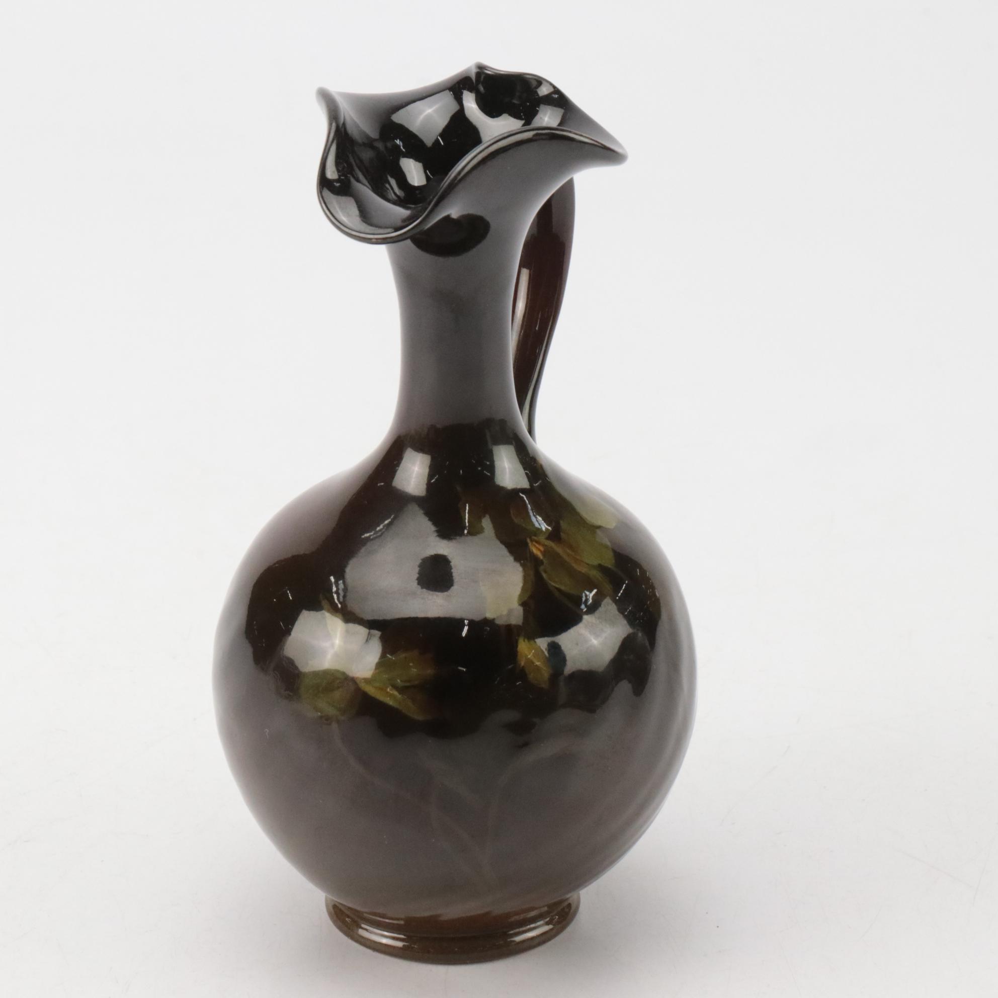 Edward George Diers for Rookwood Pottery Standard Glaze Ewer, 1898