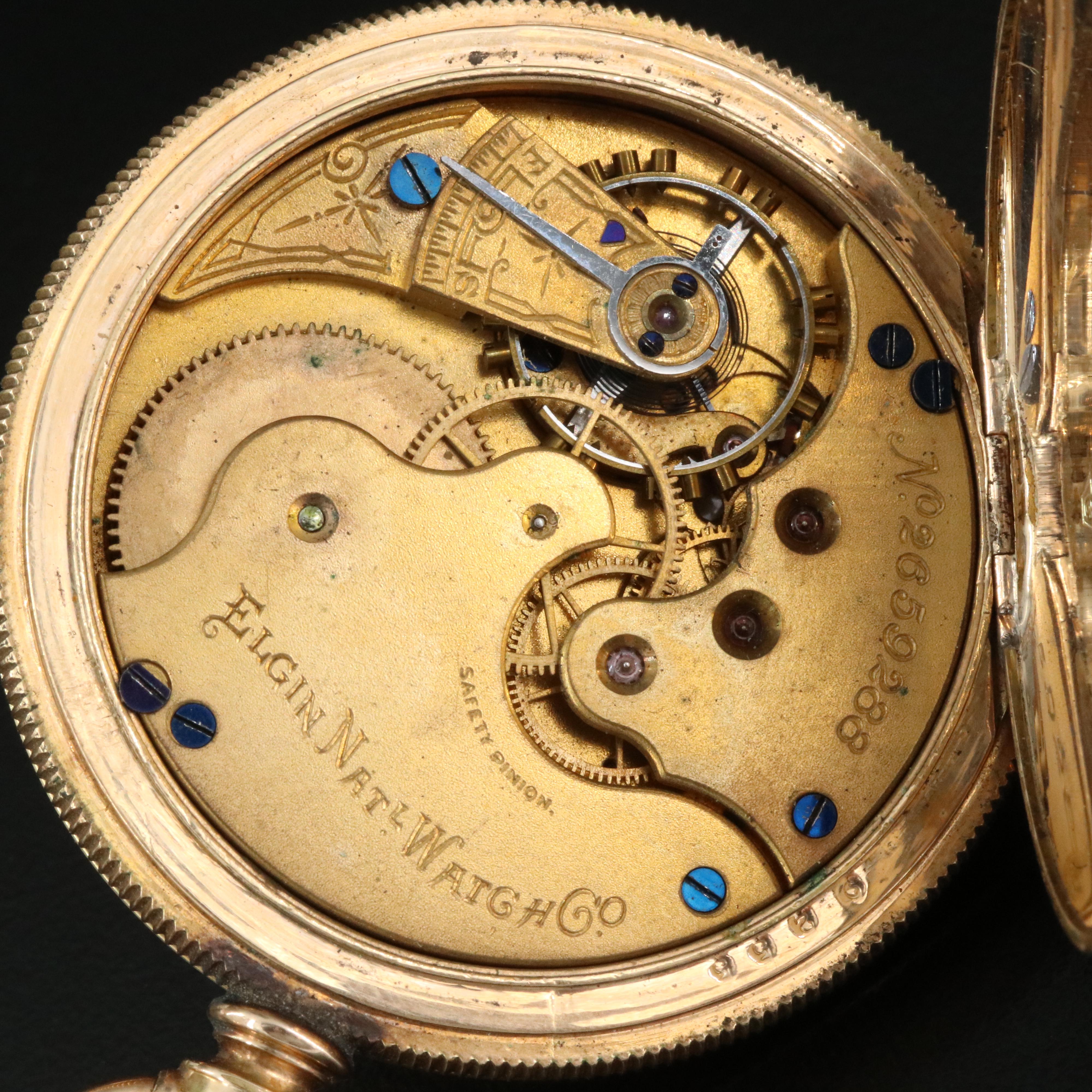 1888 Elgin Hunting Case Pocket Watch