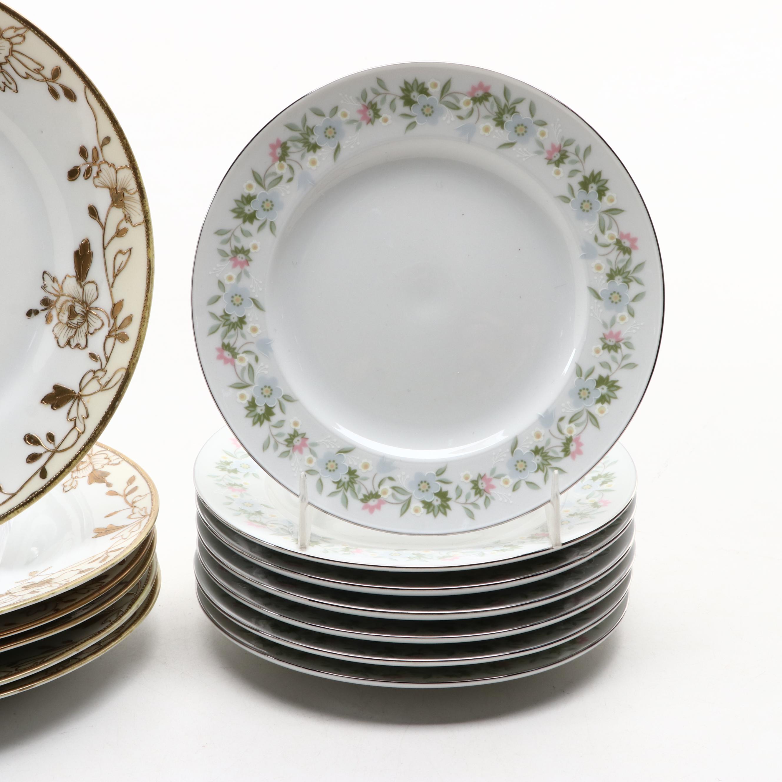 Johann Haviland "Forever Spring" and Nippon Plates with Other Tableware