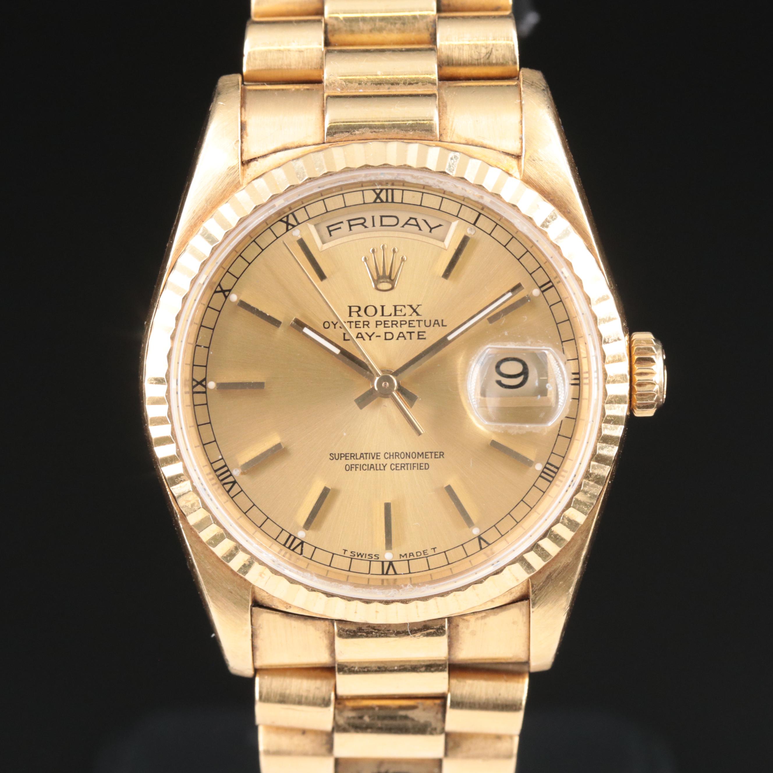 1996 Rolex Day-Date President Band Watch