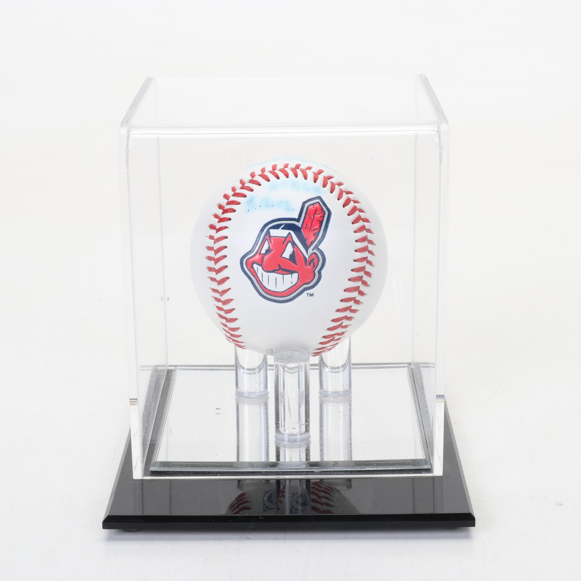 Cleveland Indians Baseball Signed by Bob Feller, 2002