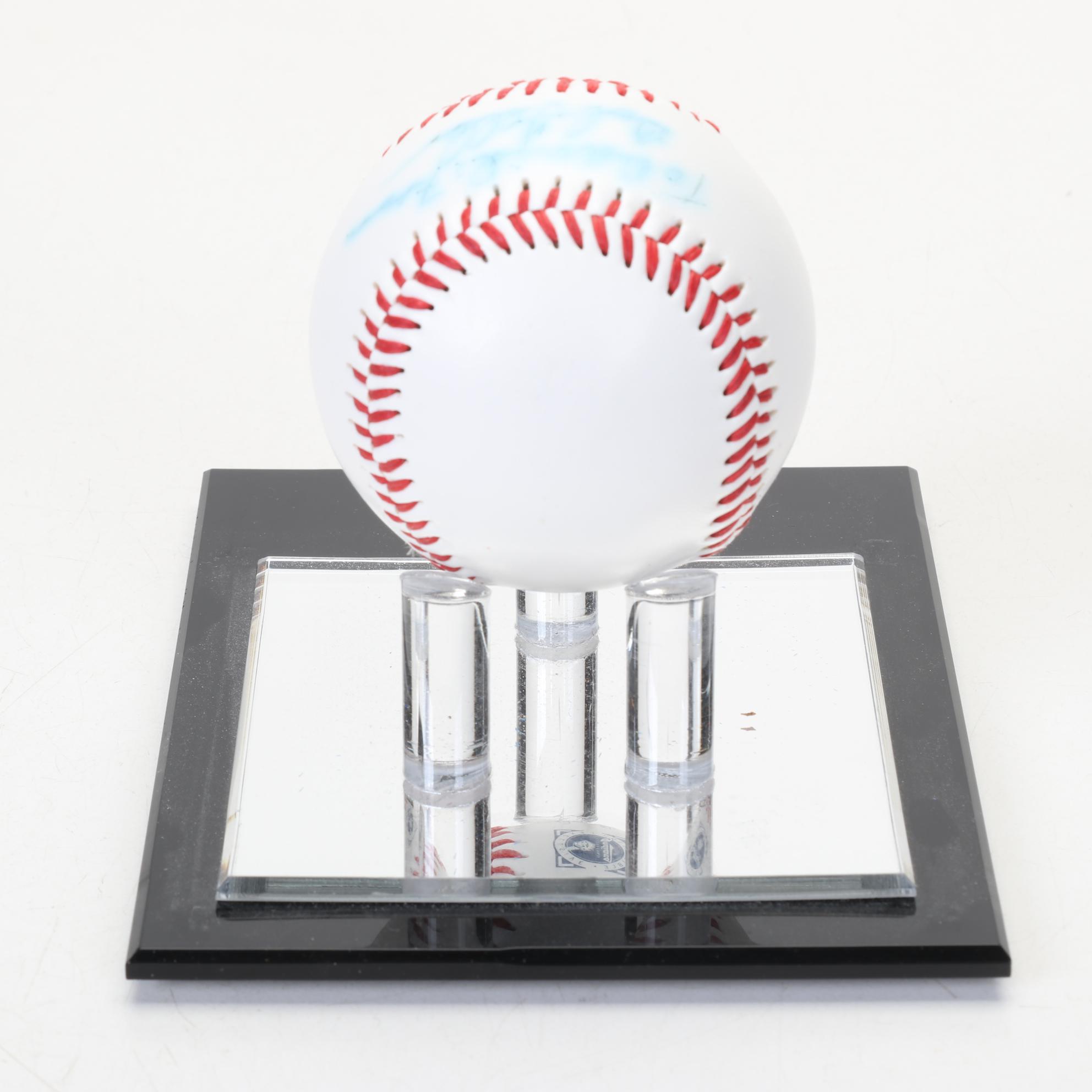 Cleveland Indians Baseball Signed by Bob Feller, 2002