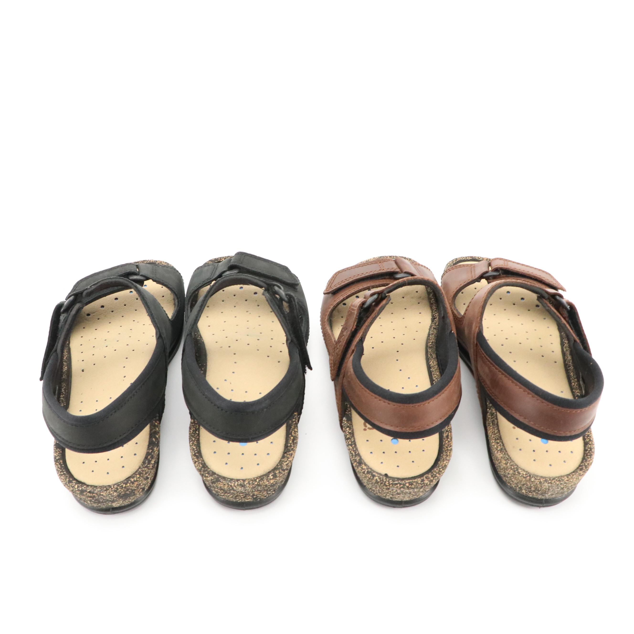 ECCO® Nubuck Leather Cosmo II Sandals with Boxes