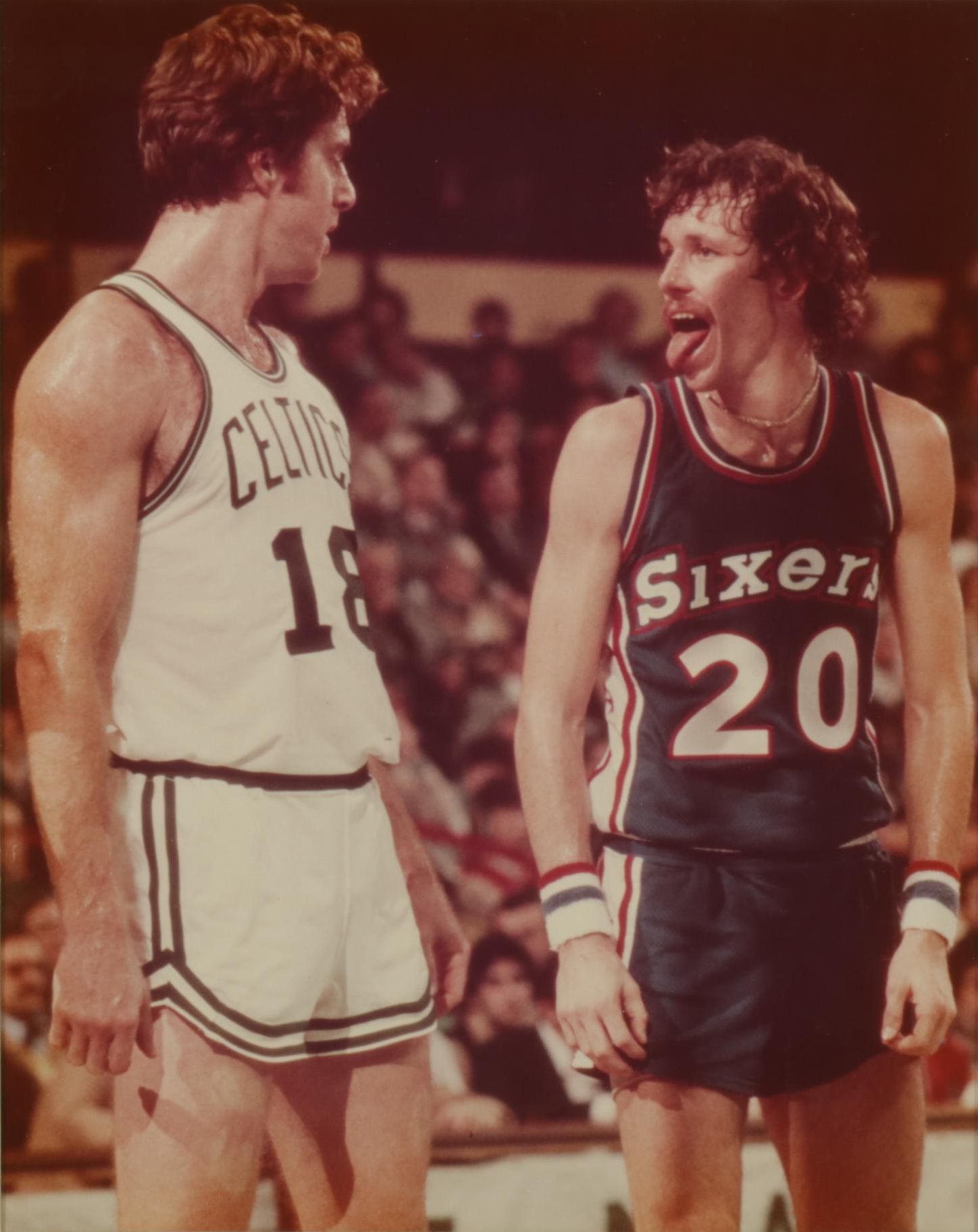 NBA Dave Cowens Celtics and Doug Collins 76ers Photograph, 1970s