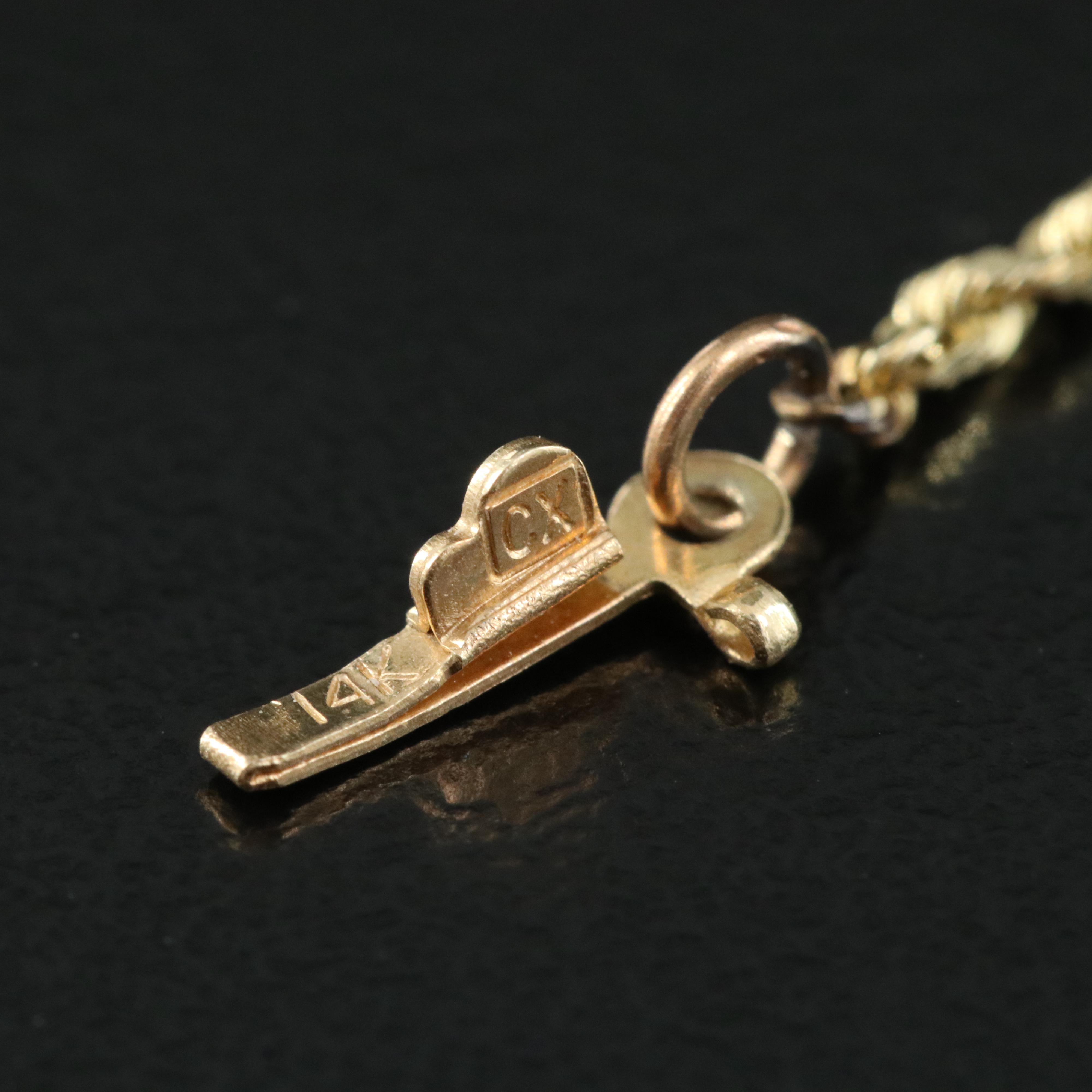 14K Rope Chain Bracelet