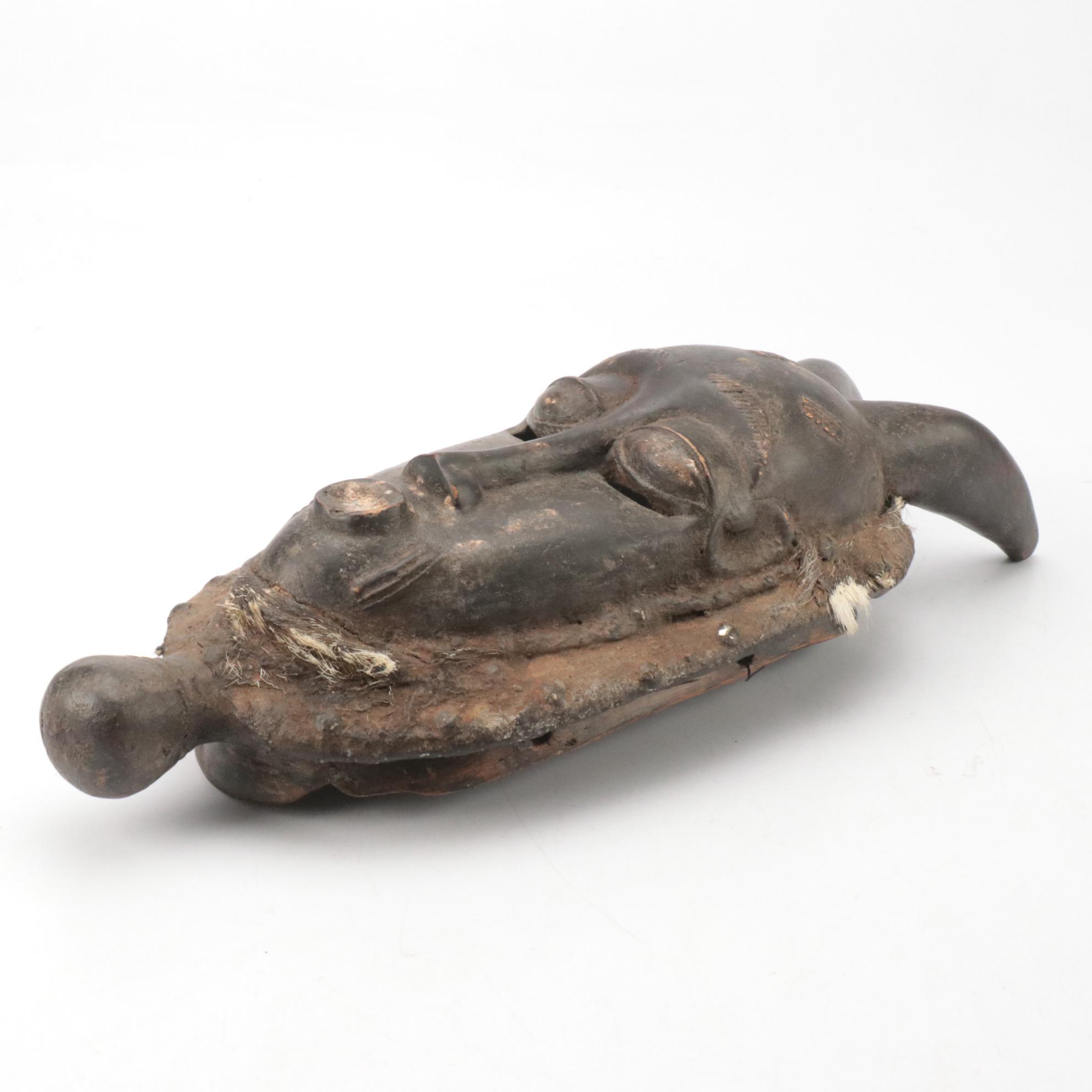 West African Ivory Coast Baule Wooden Passport Mask