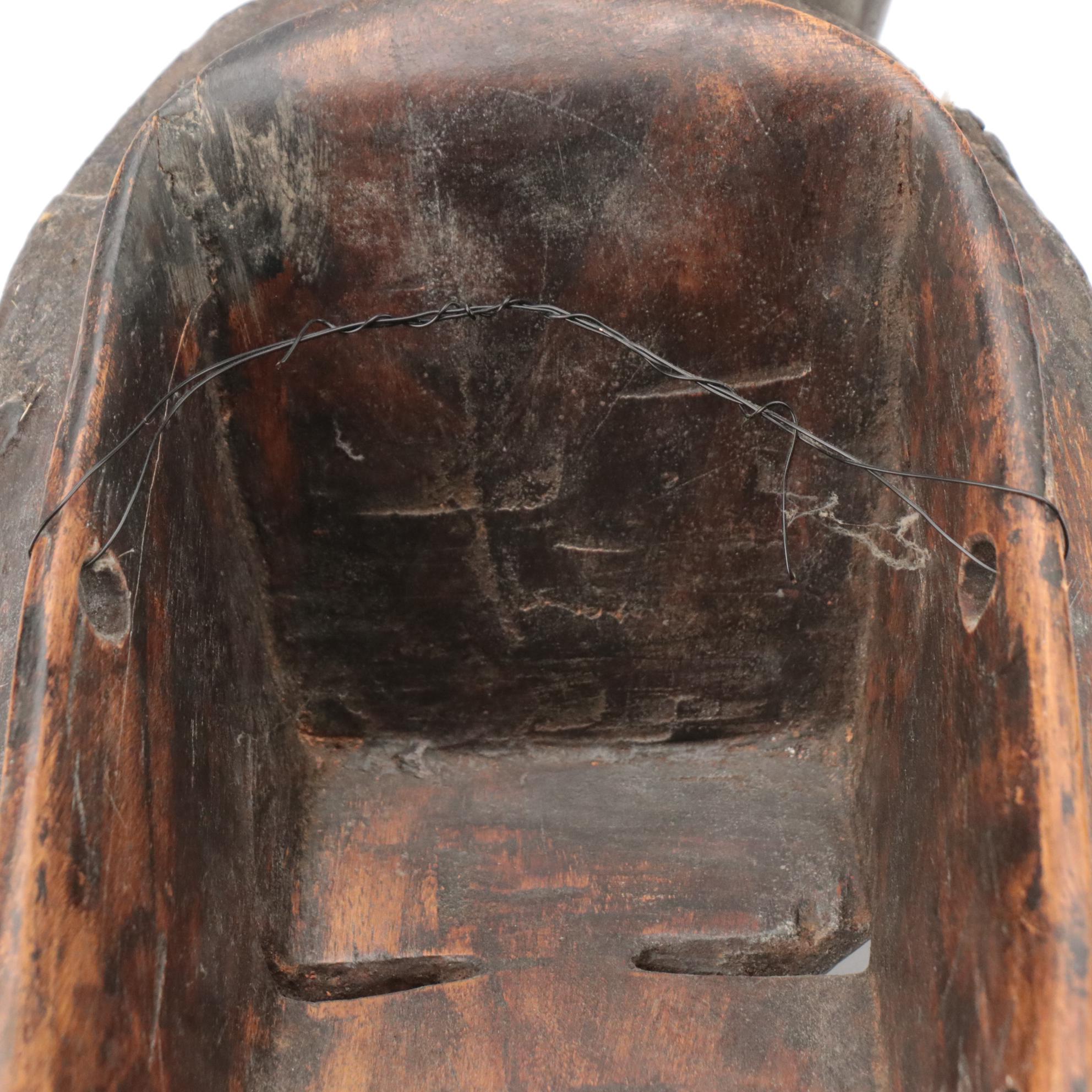 West African Ivory Coast Baule Wooden Passport Mask