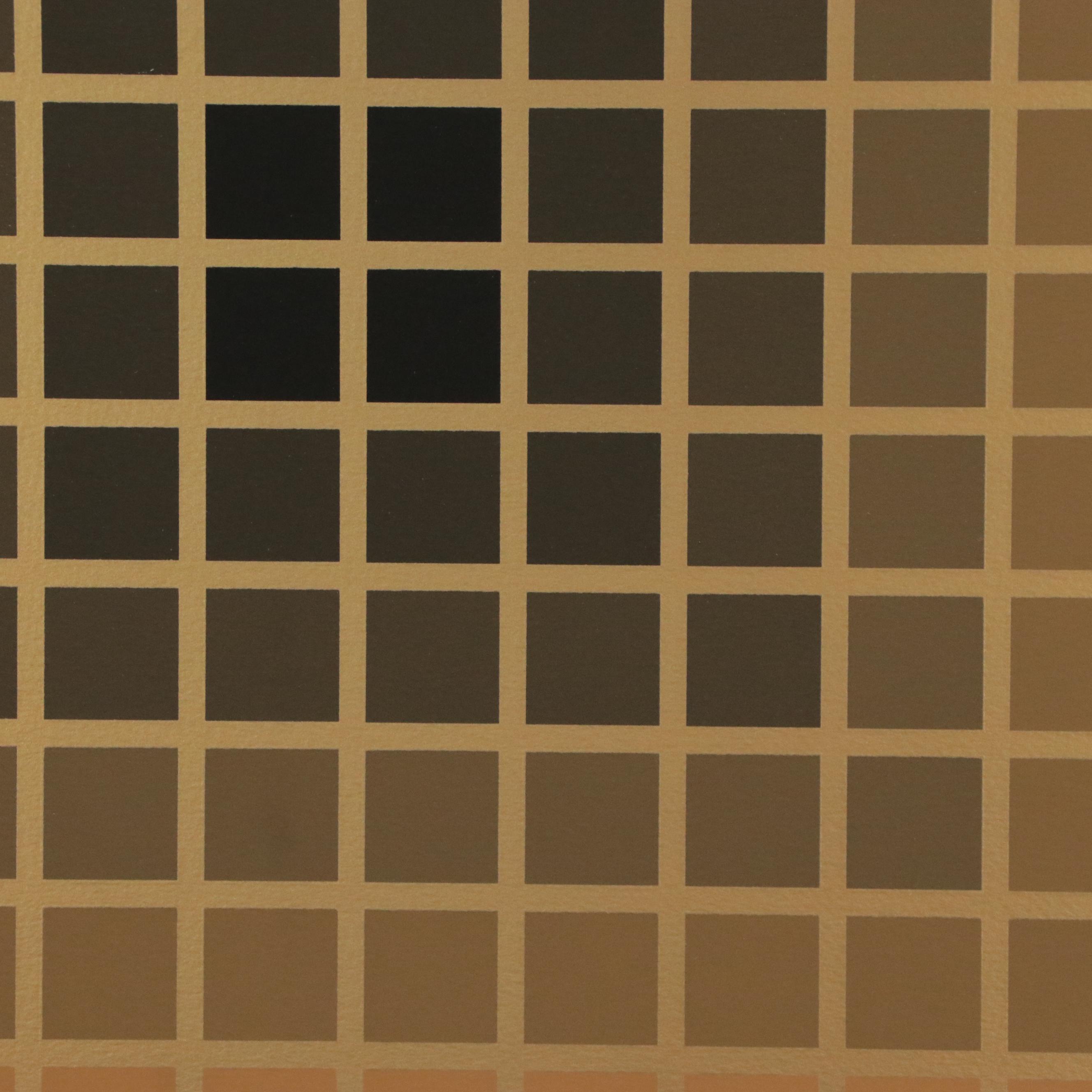 Victor Vasarely Op Art Serigraph "Mexico City," 1982