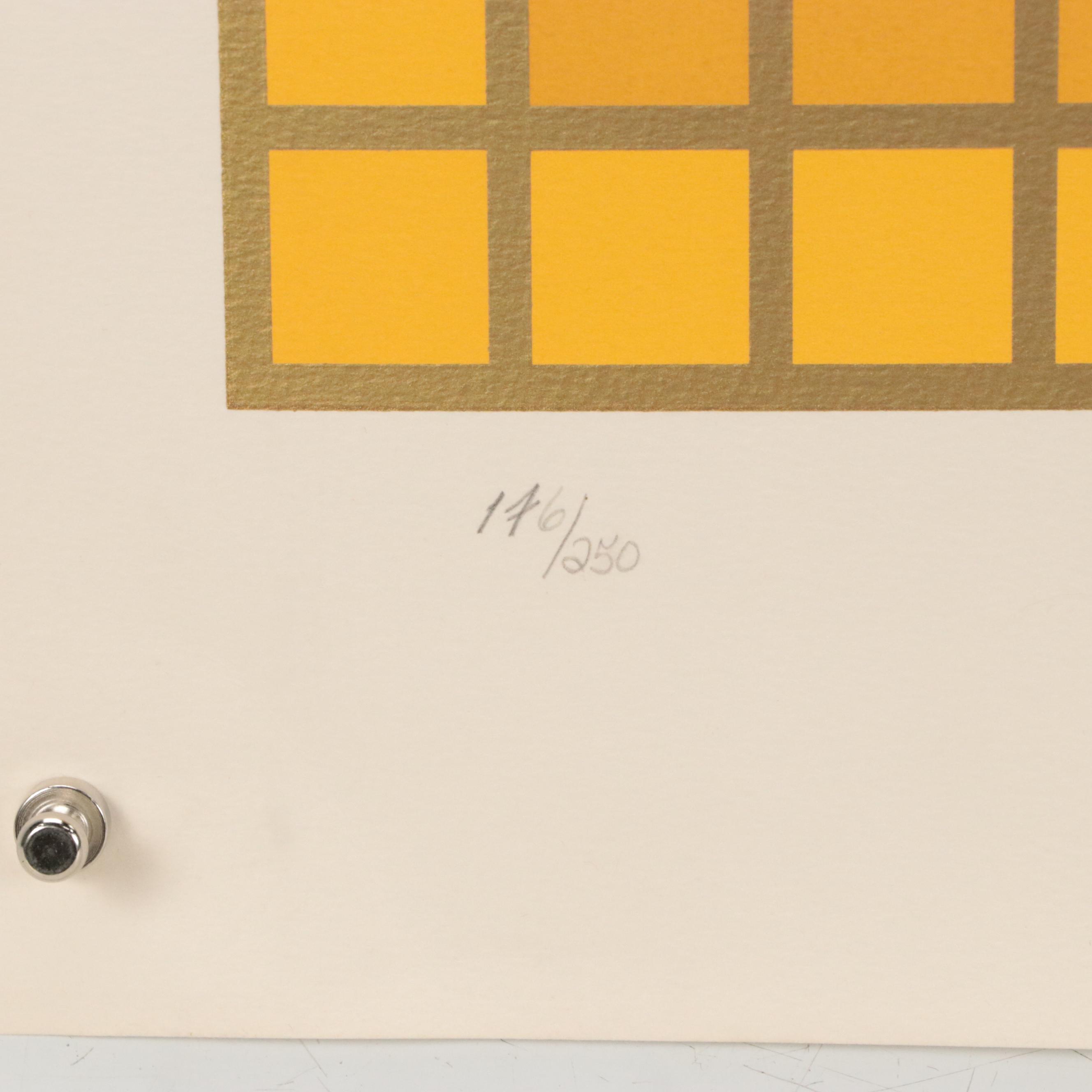 Victor Vasarely Op Art Serigraph "Mexico City," 1982