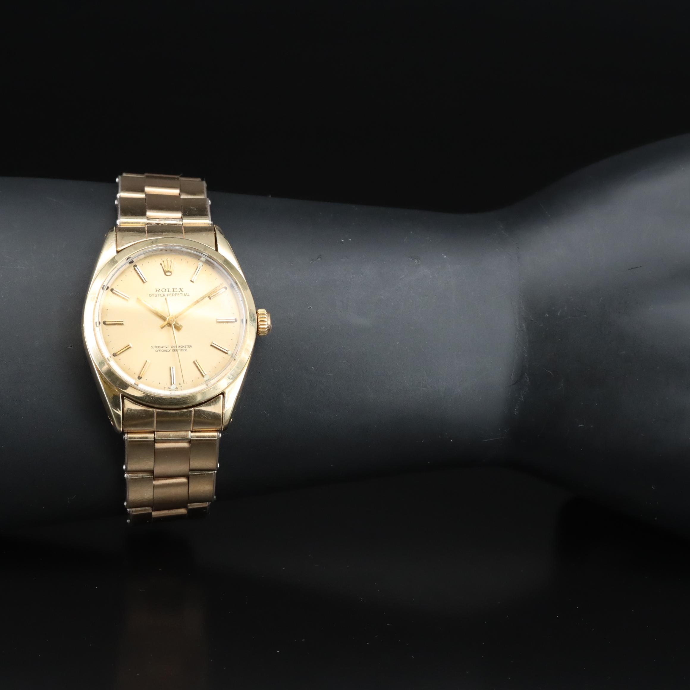 1967 Rolex Oyster Perpetual Gold Shell Watch