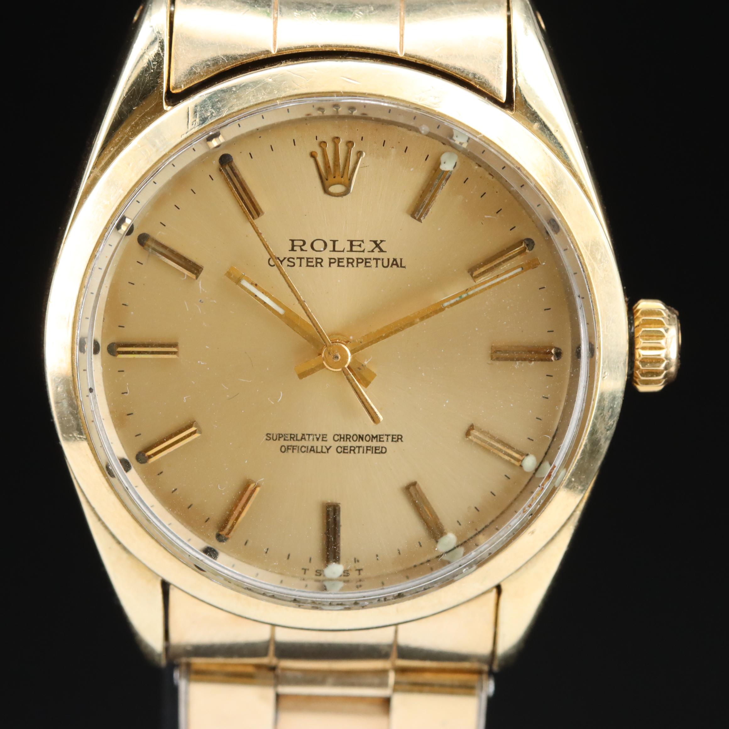 1967 Rolex Oyster Perpetual Gold Shell Watch