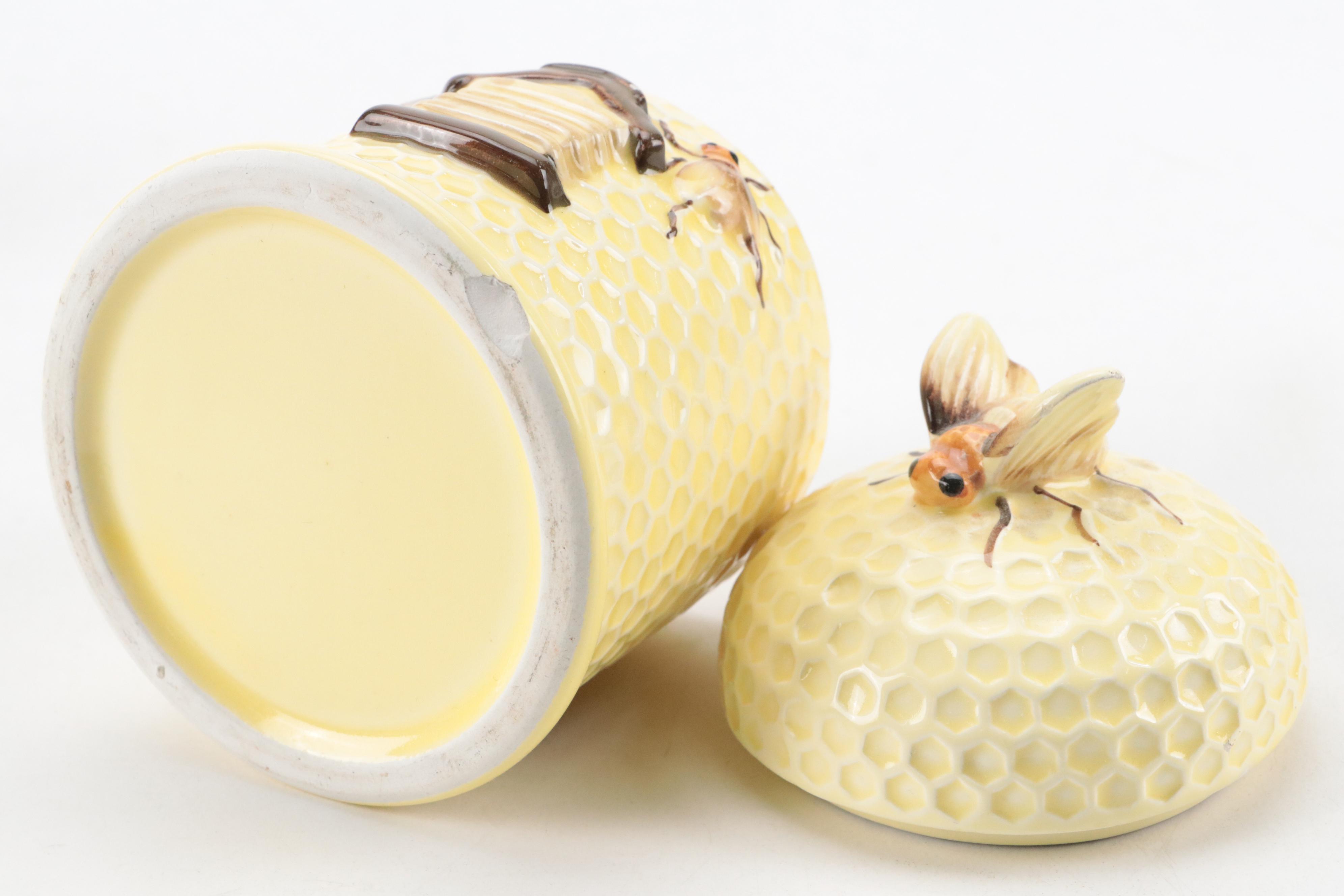 Beehive Honey Pots with Beeswax Candles