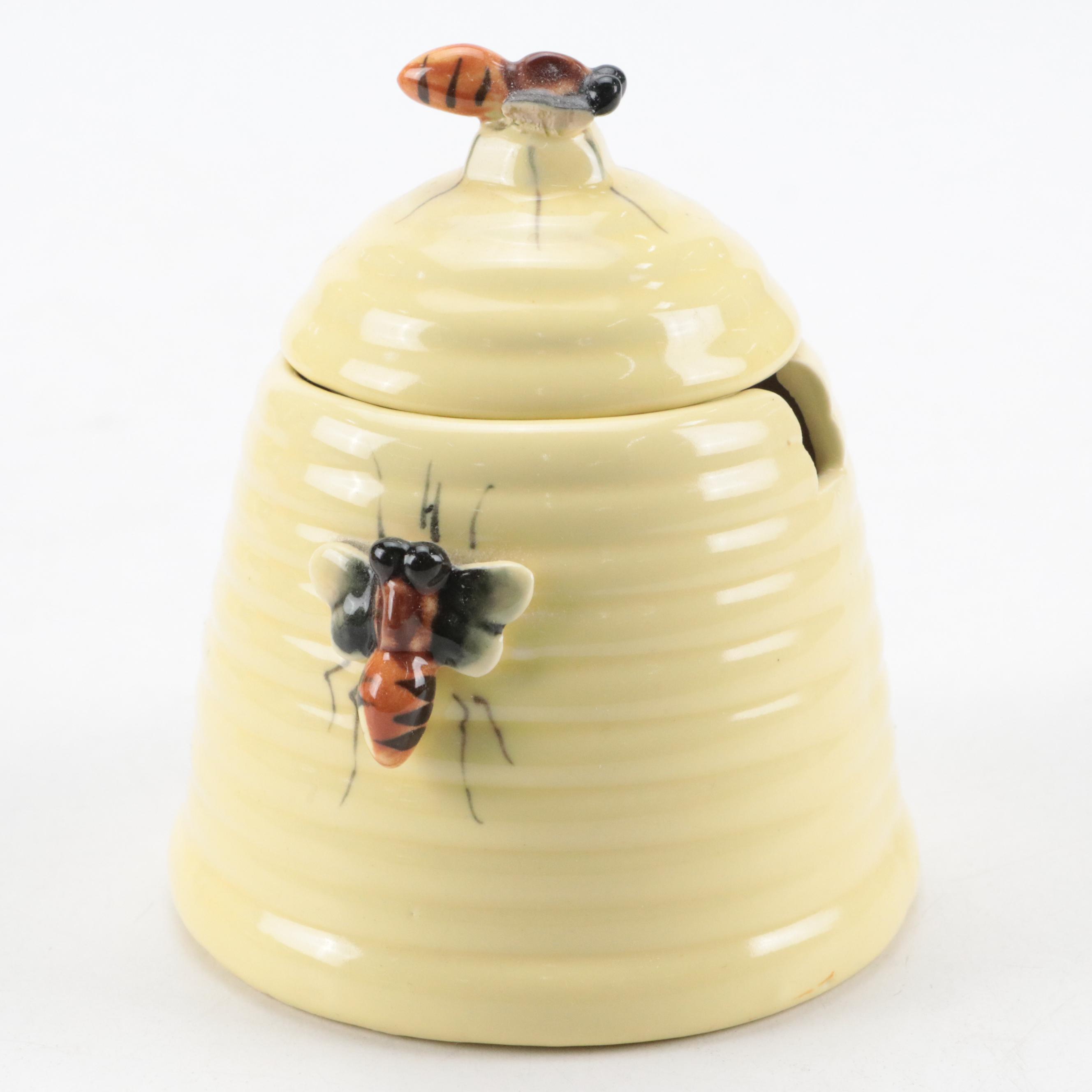 Beehive Honey Pots with Beeswax Candles