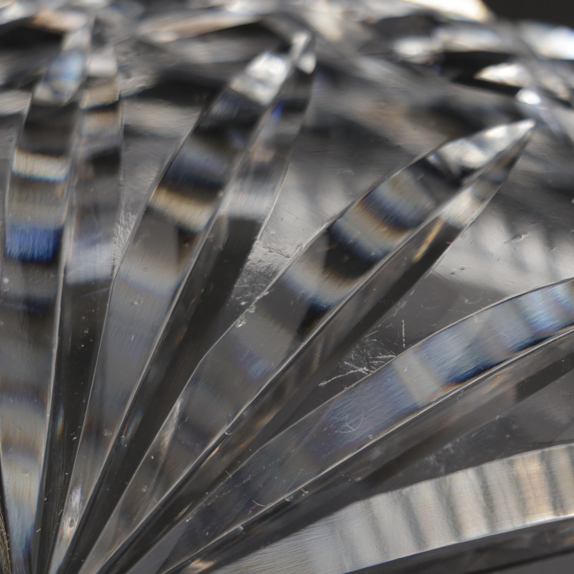 Waterford "Archive" Diamond Faceted Crystal Bowl and Coordinating Waterford Bowl