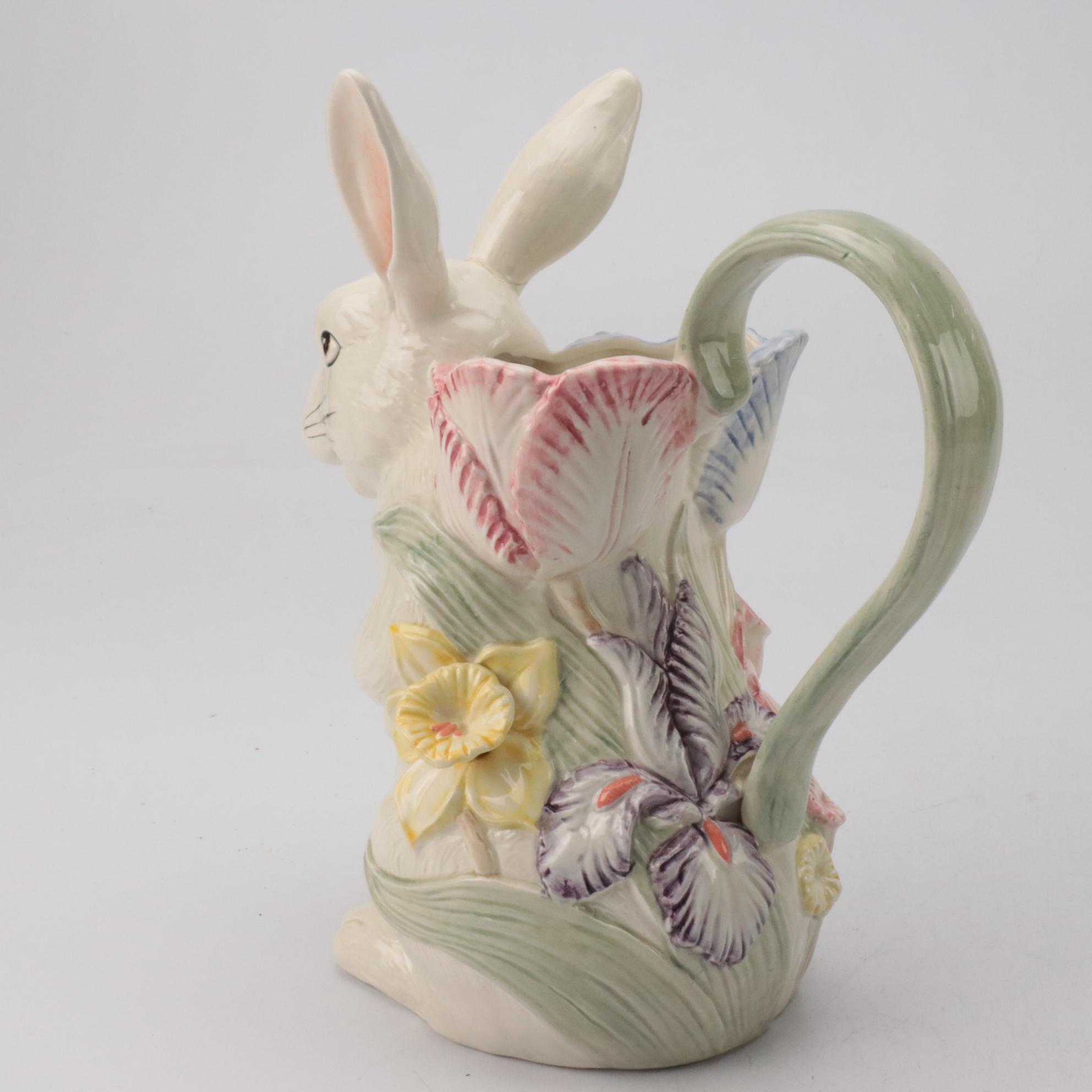 Fitz & Floyd Rabbit Pitcher and Other Tureen | EBTH
