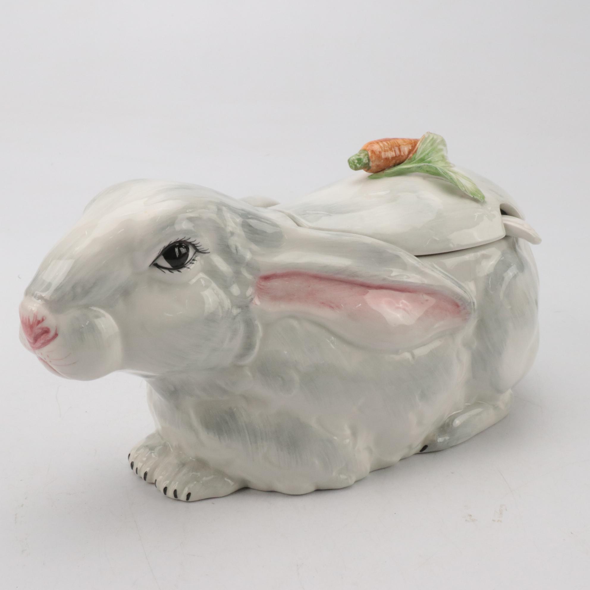 Fitz & Floyd Rabbit Pitcher and Other Tureen | EBTH