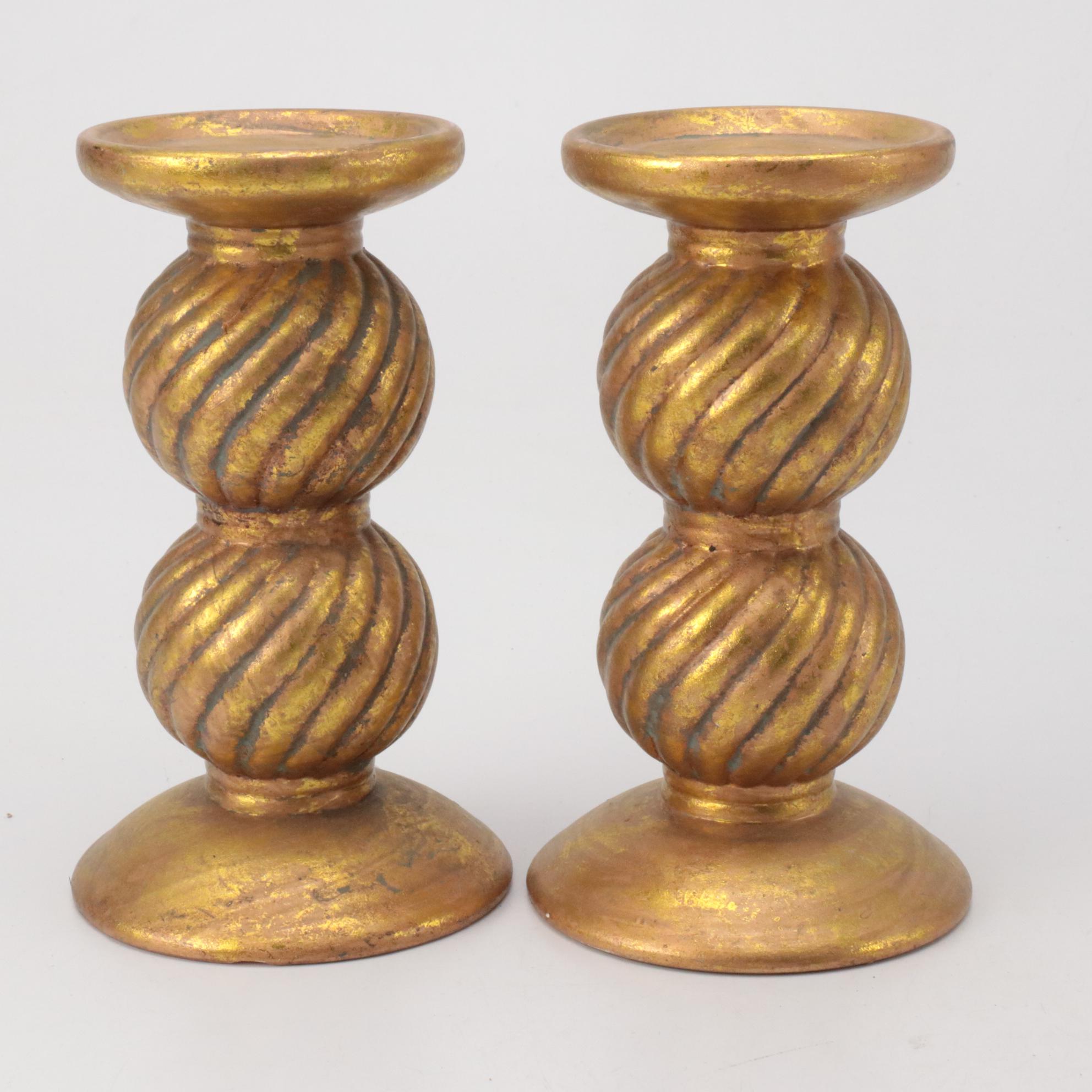 Neoclassical Wall Shelves  with Candlescones, Figurines and Other Decor