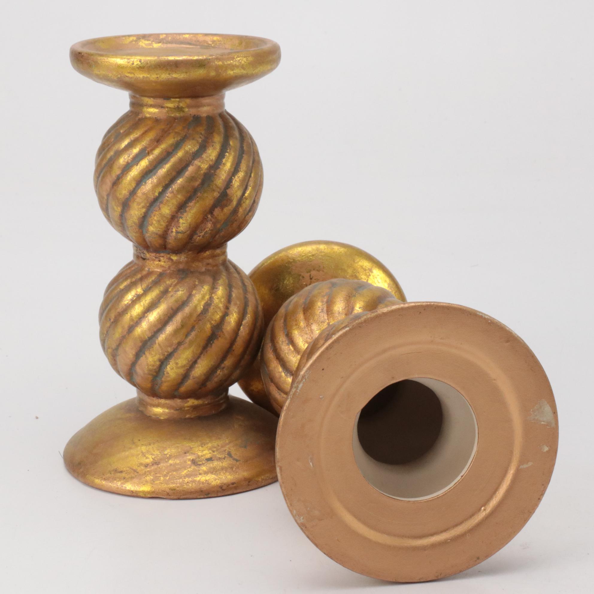 Neoclassical Wall Shelves  with Candlescones, Figurines and Other Decor