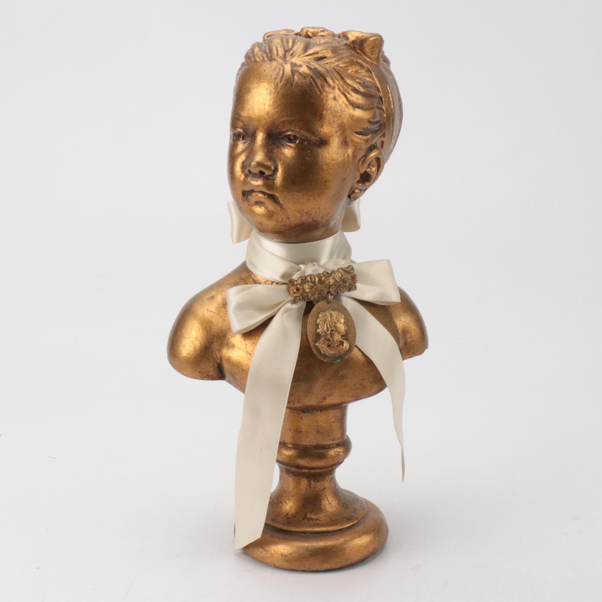 Neoclassical Wall Shelves  with Candlescones, Figurines and Other Decor