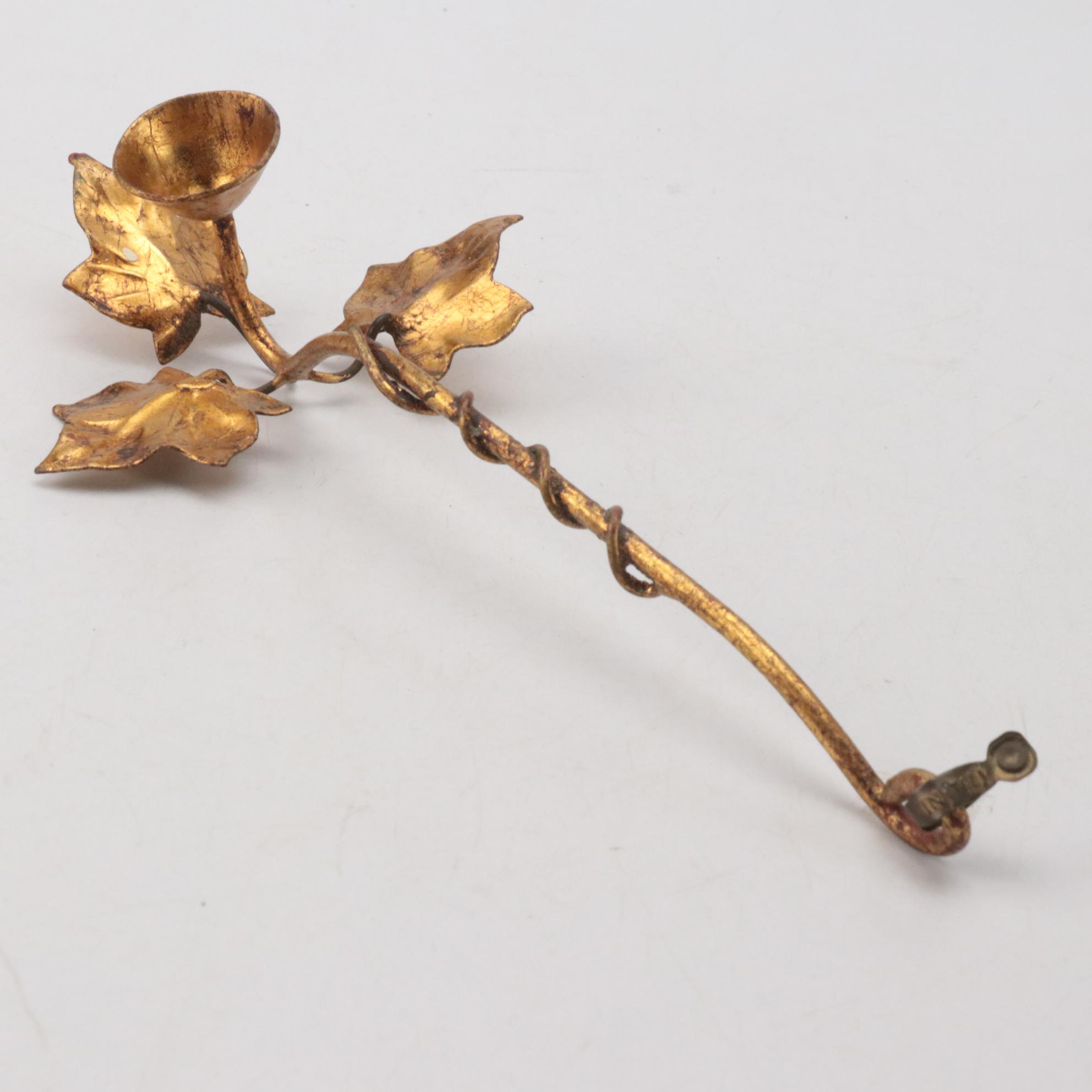 Neoclassical Wall Shelves  with Candlescones, Figurines and Other Decor