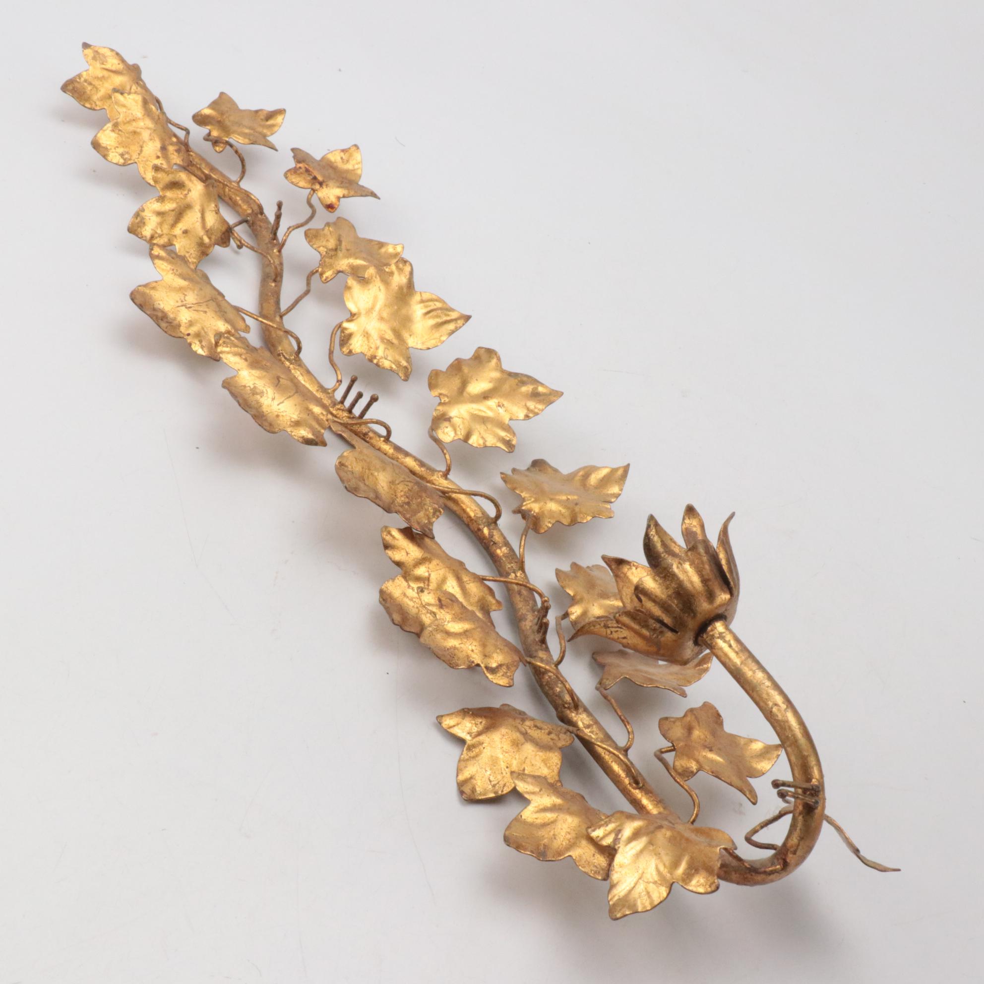 Neoclassical Wall Shelves  with Candlescones, Figurines and Other Decor