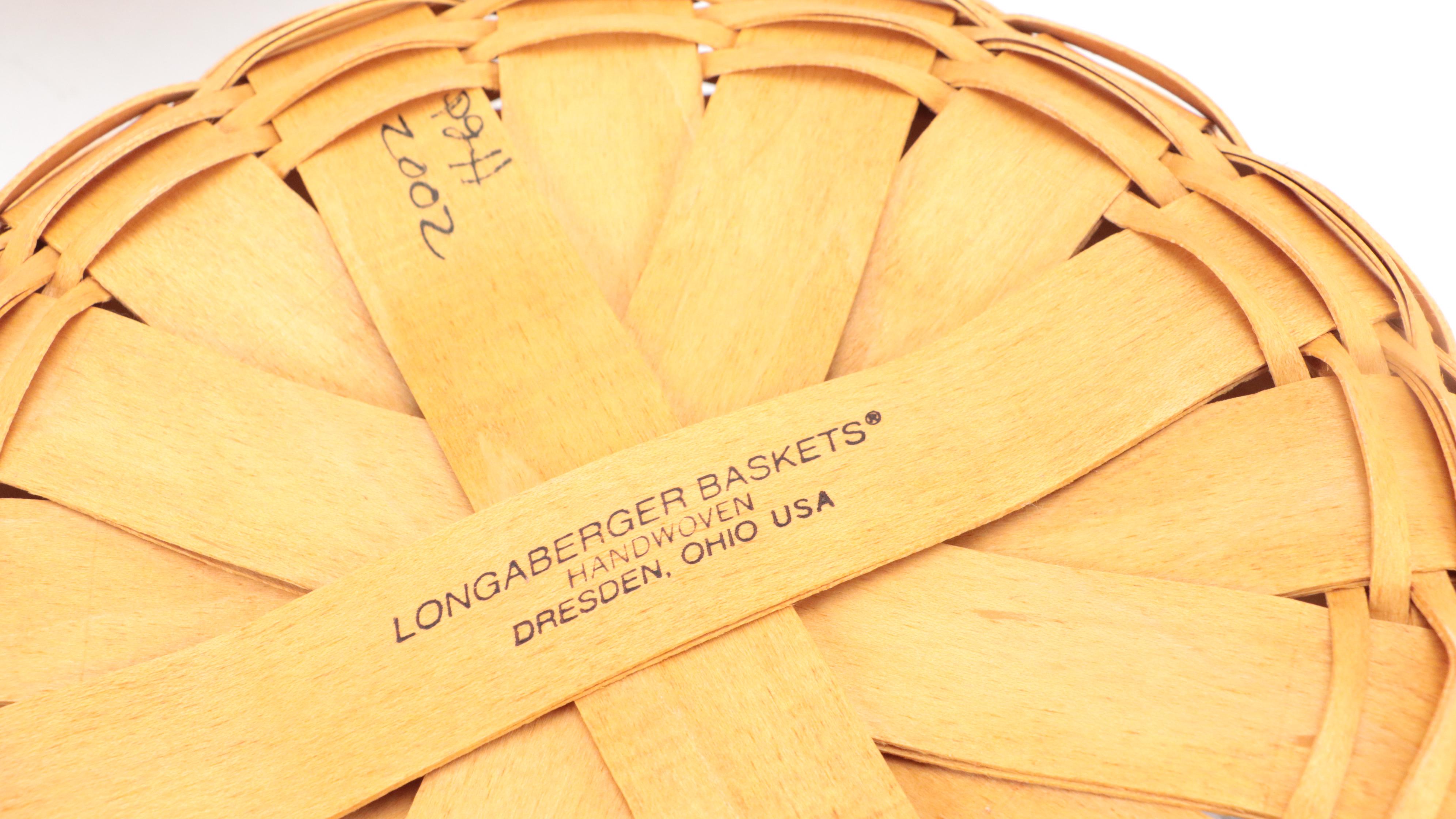 Longaberger Basket Collection Including a 2001 Christmas Shining Star Basket
