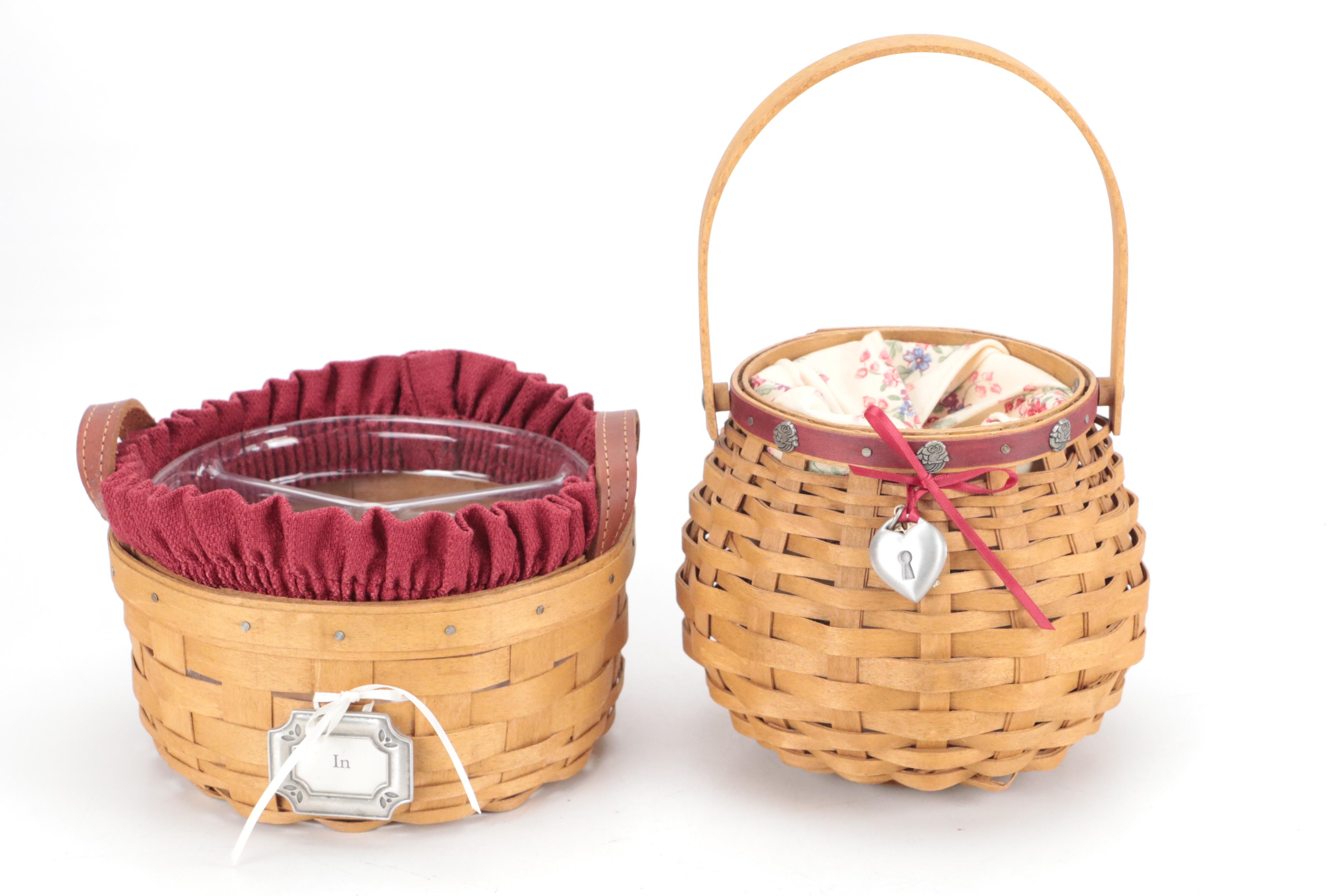 Longaberger Basket Collection Including a 2001 Christmas Shining Star Basket