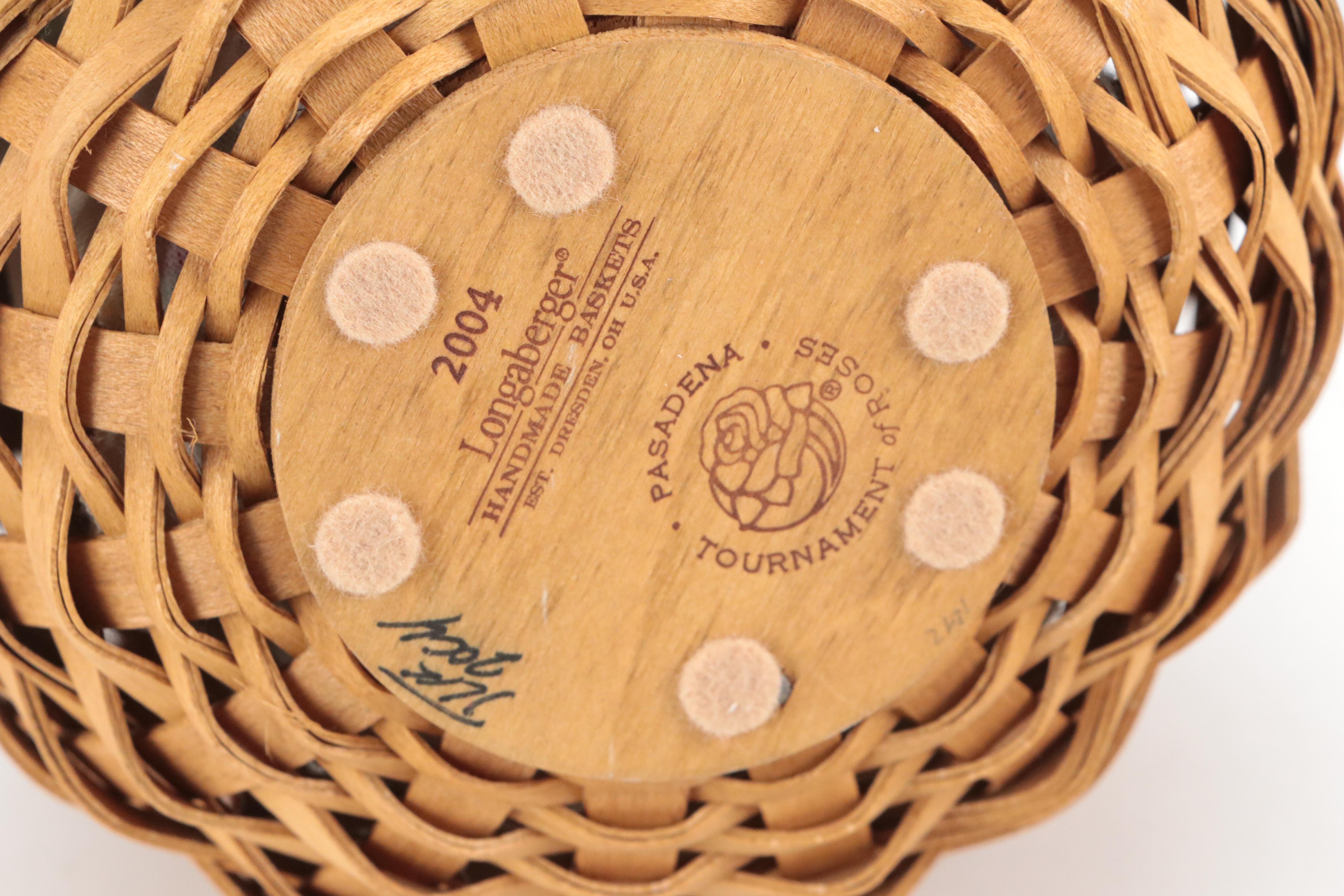 Longaberger Basket Collection Including a 2001 Christmas Shining Star Basket