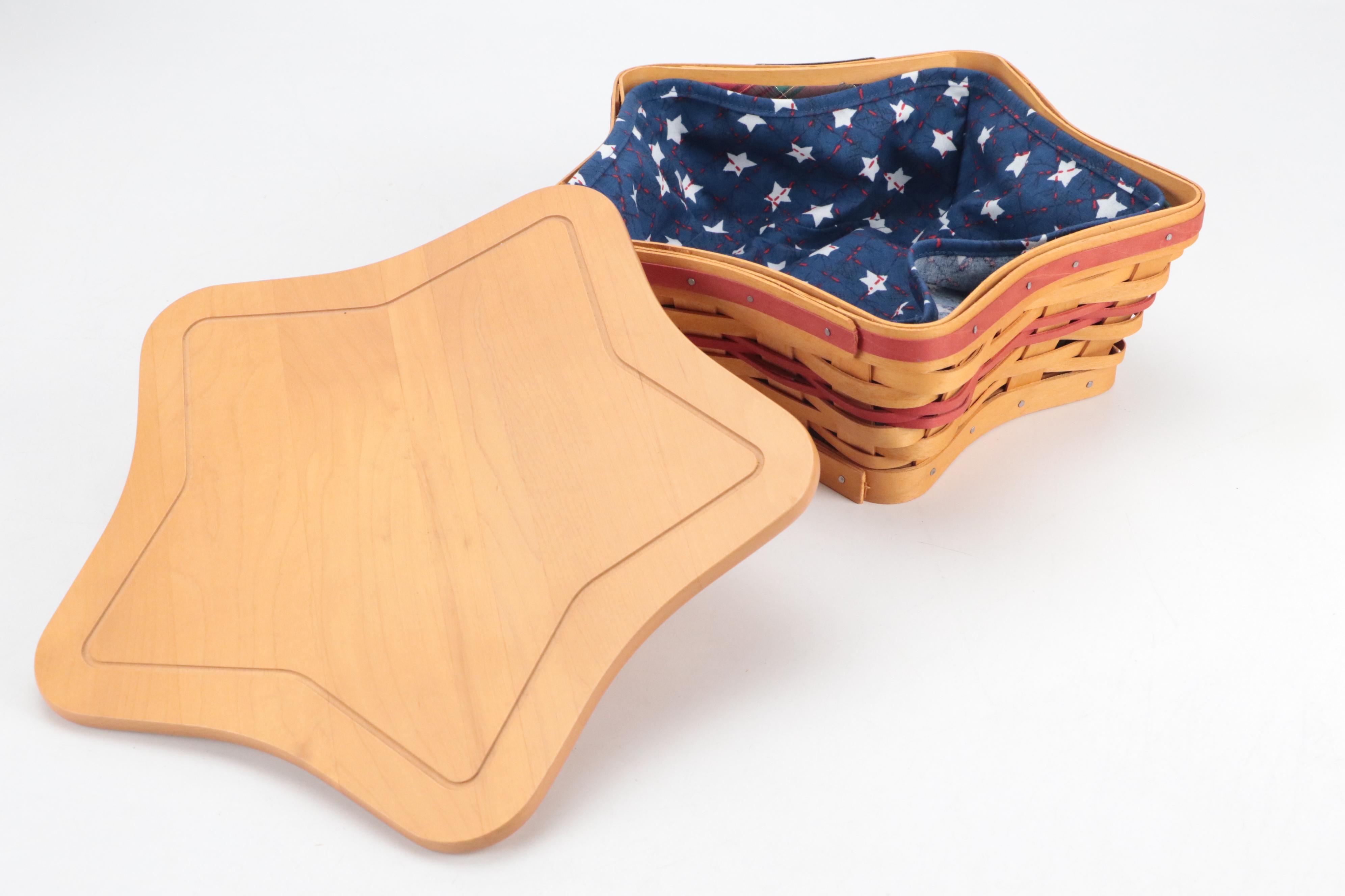 Longaberger Basket Collection Including a 2001 Christmas Shining Star Basket