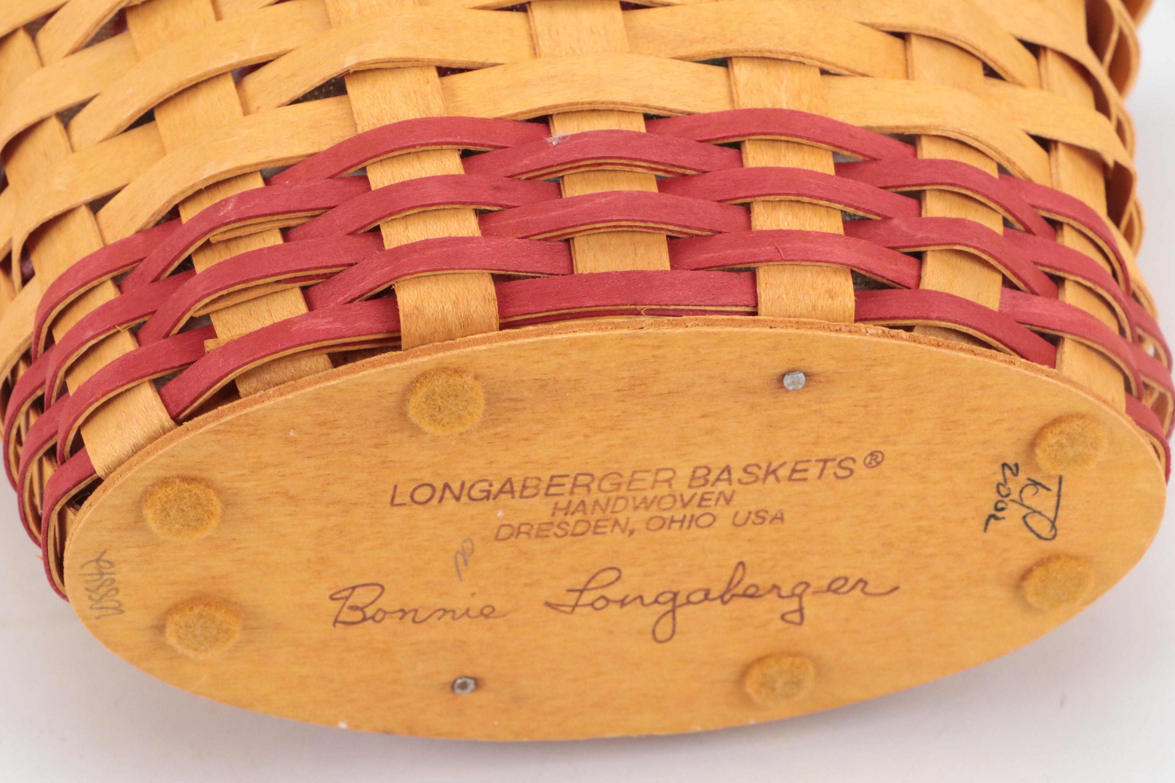 Longaberger Basket Collection Including a 2001 Christmas Shining Star Basket
