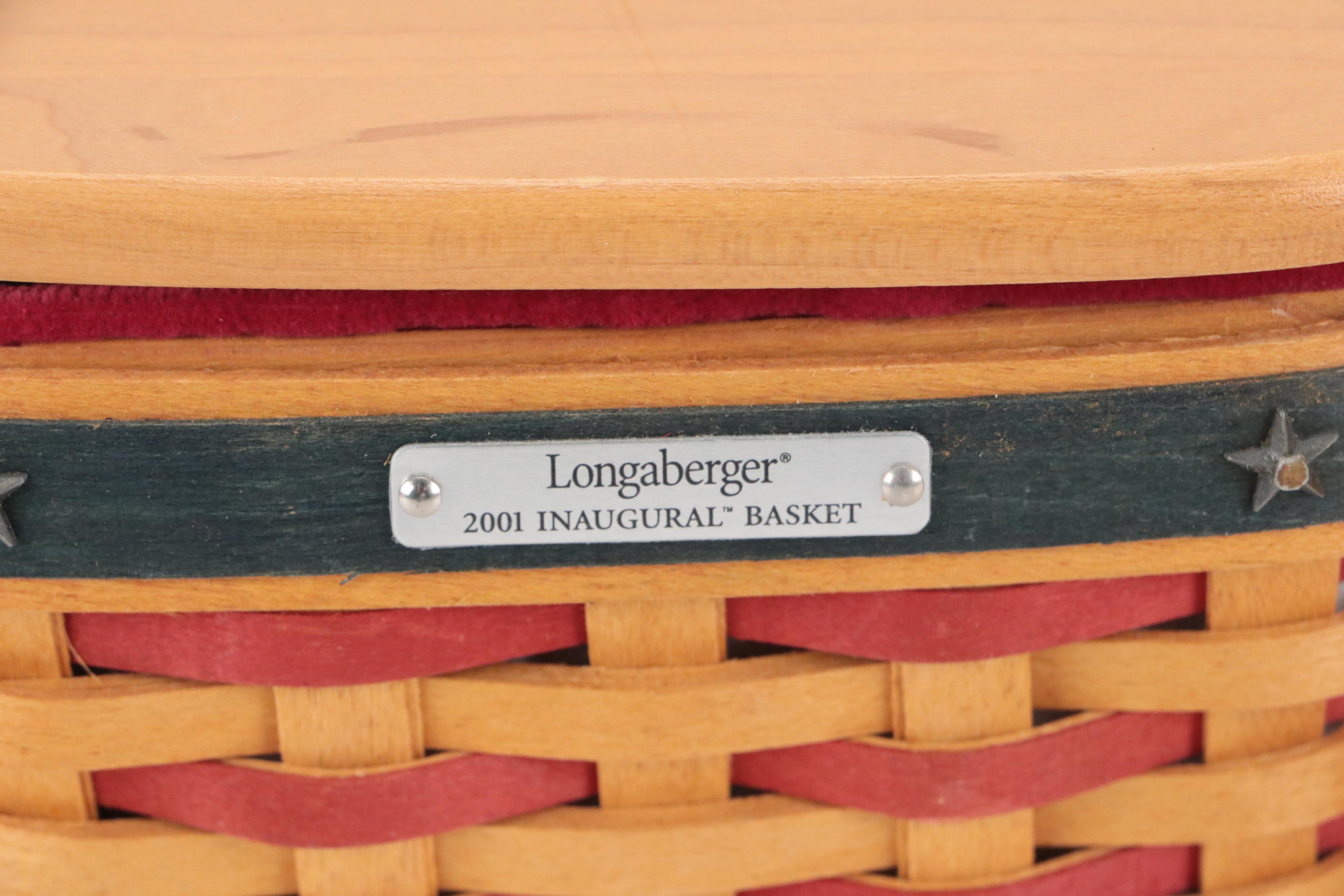 Longaberger Basket Collection Including a 2001 Christmas Shining Star Basket