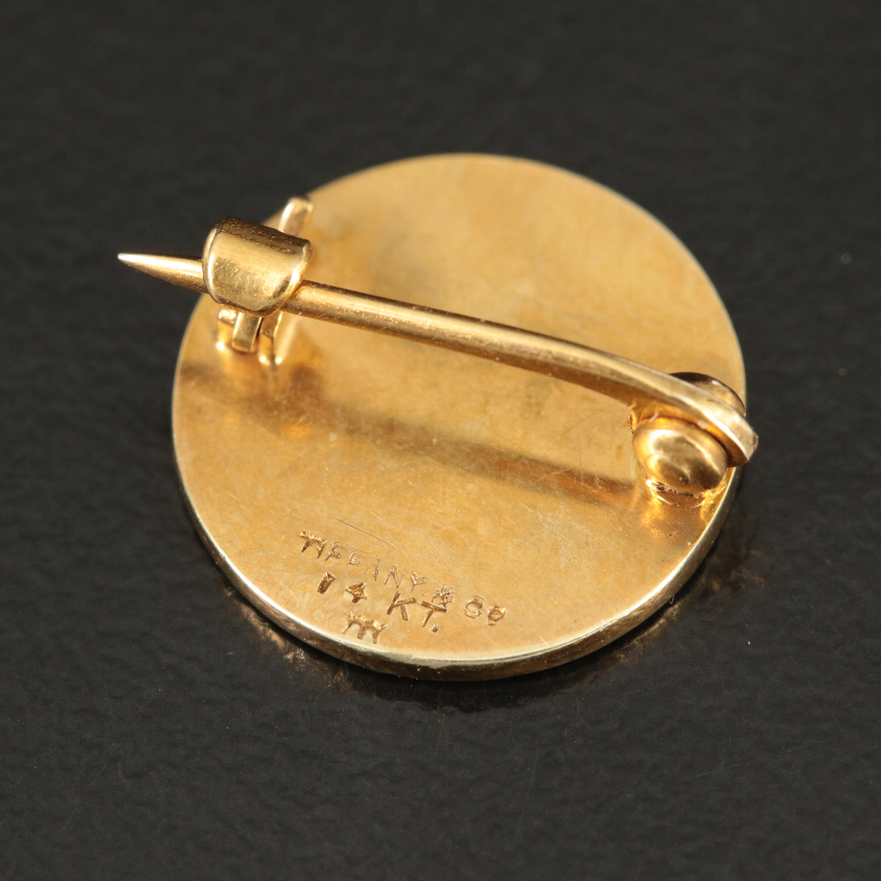 Tiffany & Co. 14K Vintage Initial Pin