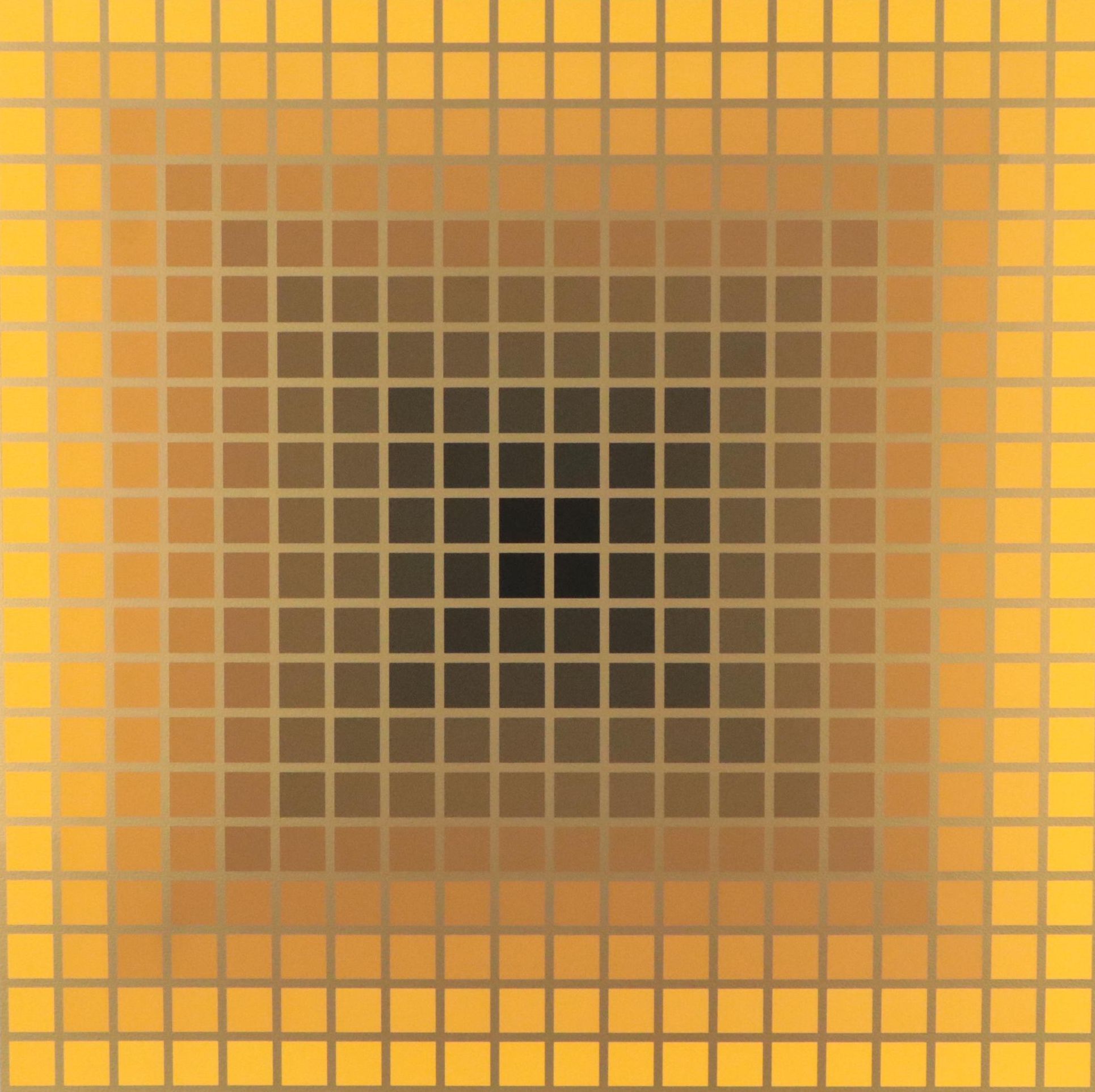 Victor Vasarely Op Art Serigraph "Mexico City," 1982