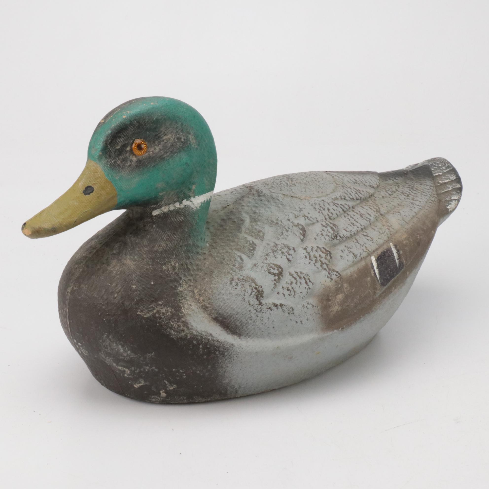 General Fibre Co. and Other Papier-Mâché Duck Decoys, Mid to Late 20th Century