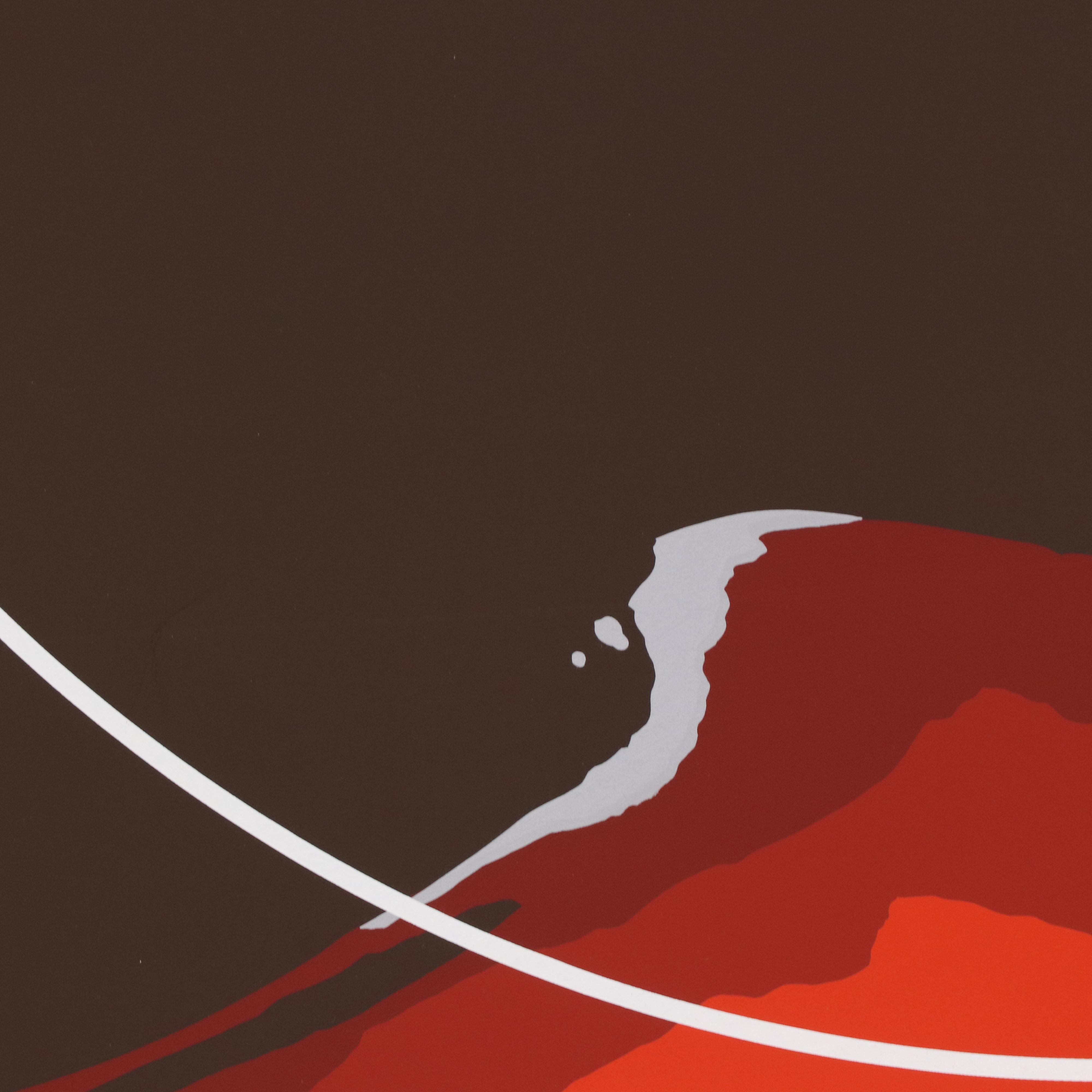 Thomas Whelan Benton Serigraph "Red Mountain," 1981