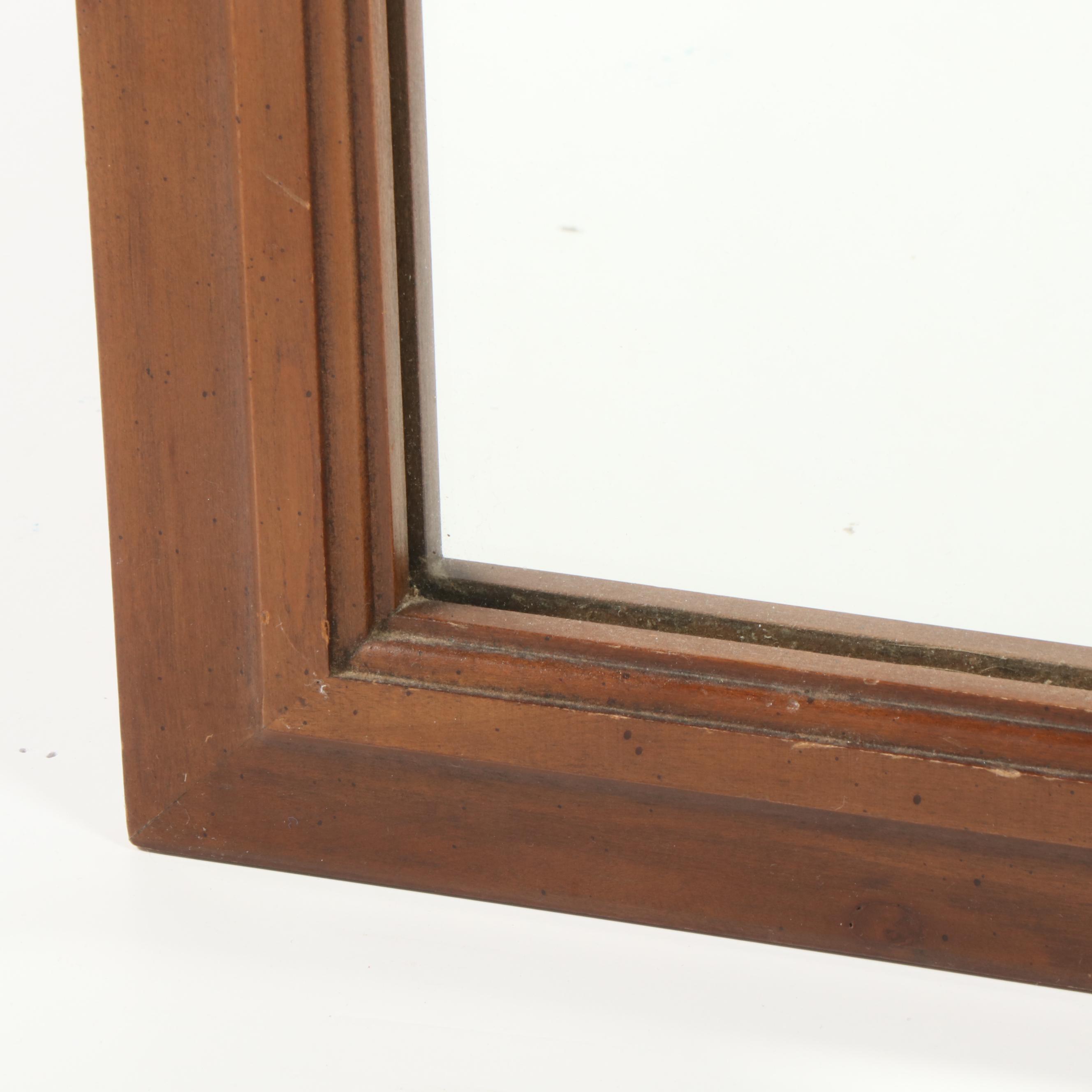 Neoclassical Style Walnut and Cherrywood Mirror, Mid to Late 20th Century