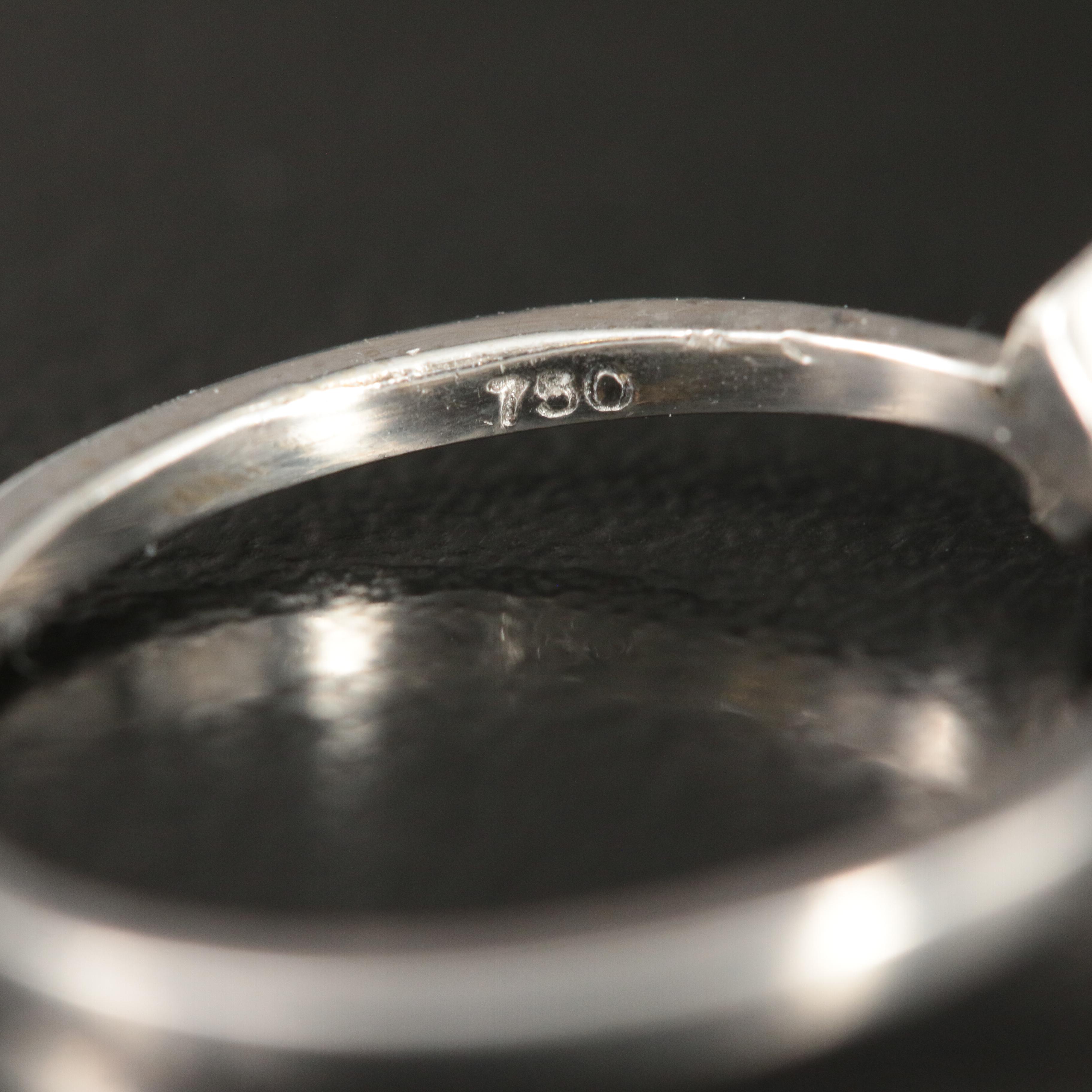 18K 1.51 CT (Origin Undertermined) Fancy Dark Green Diamond Solitaire Ring