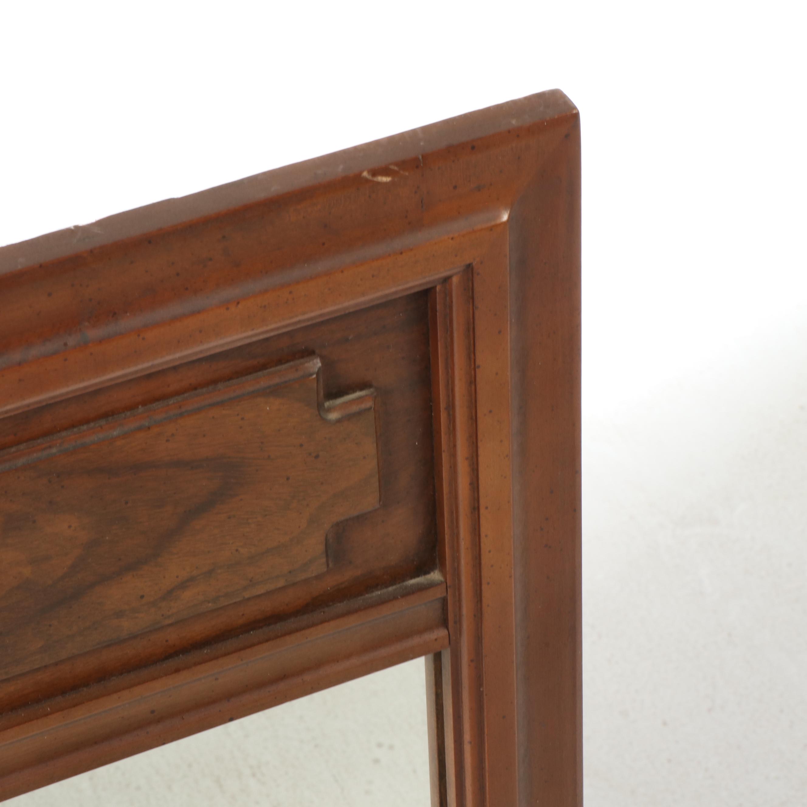 Neoclassical Style Walnut and Cherrywood Mirror, Mid to Late 20th Century