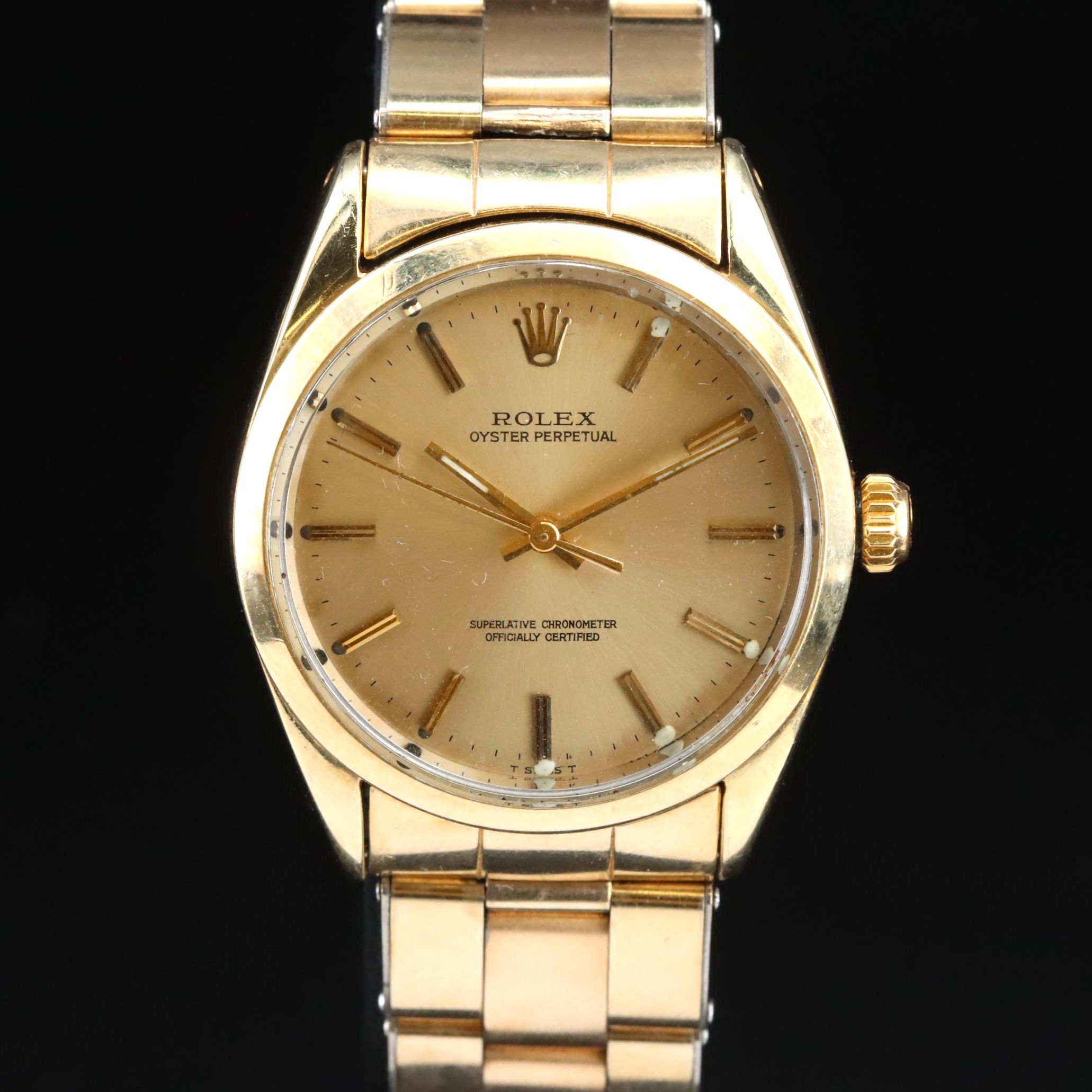 1967 Rolex Oyster Perpetual Gold Shell Watch