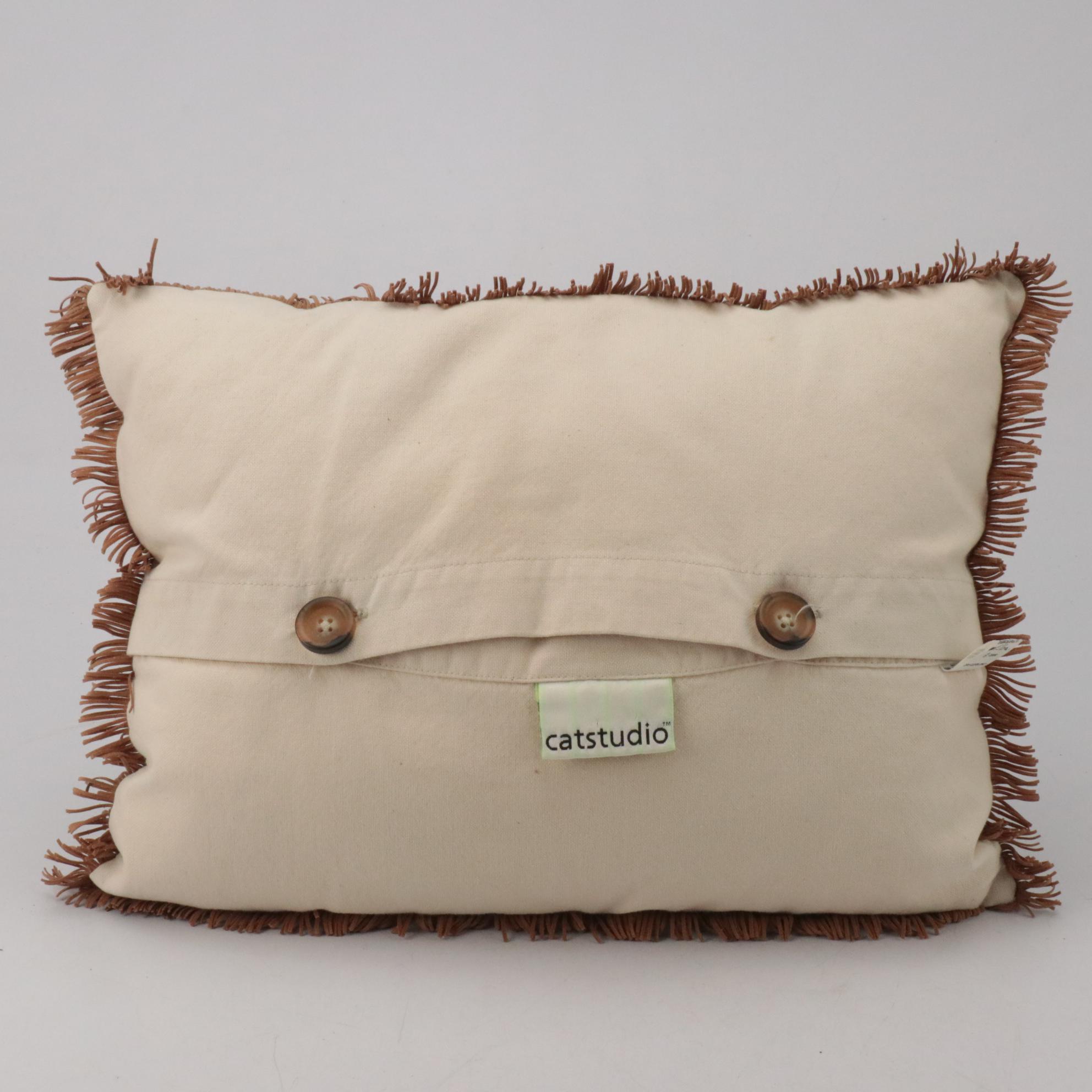 Sequin Embellished and Chain Stitch Embroidered Accent Pillows