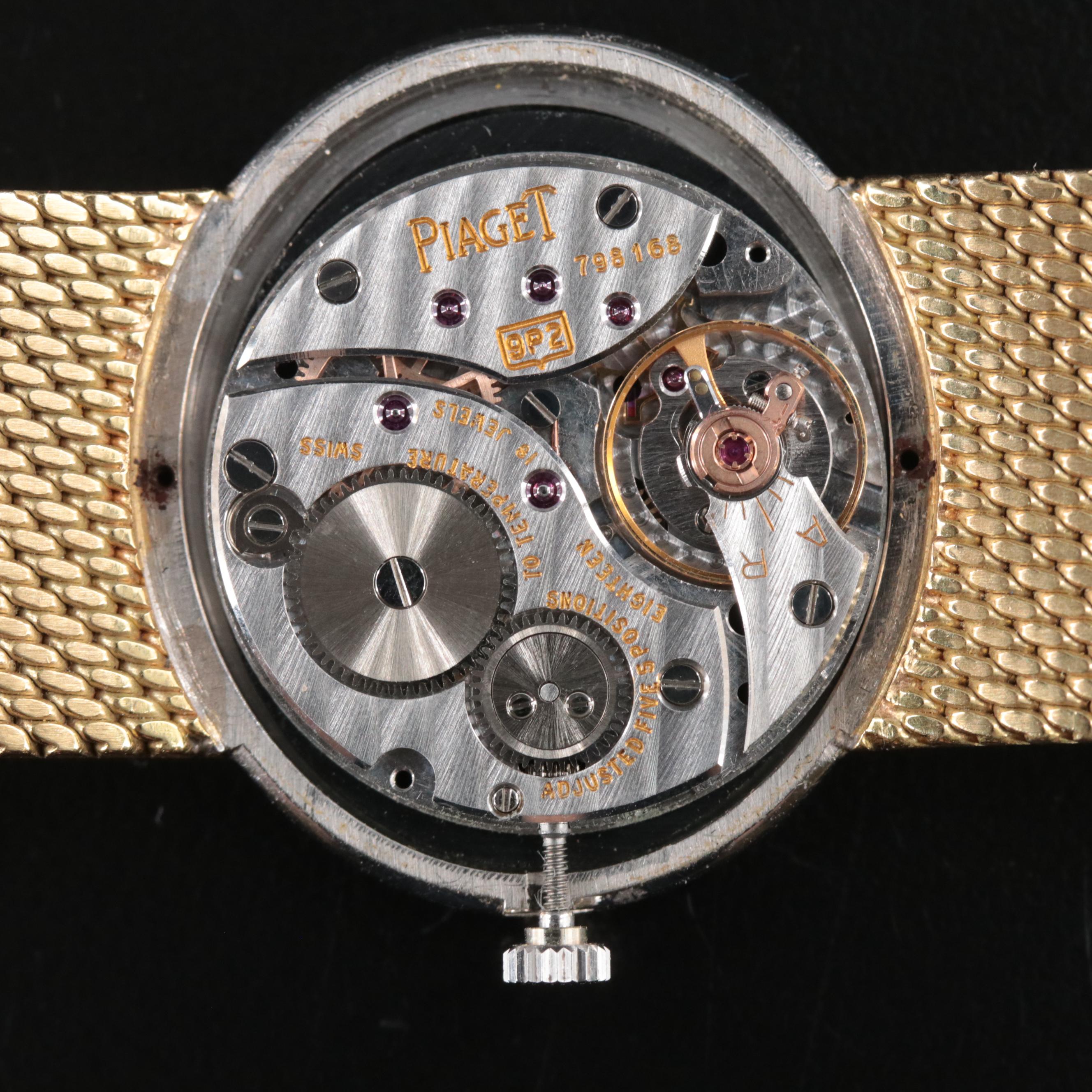 18K Piaget 1.00 CTW Diamond, Opal Dial Watch