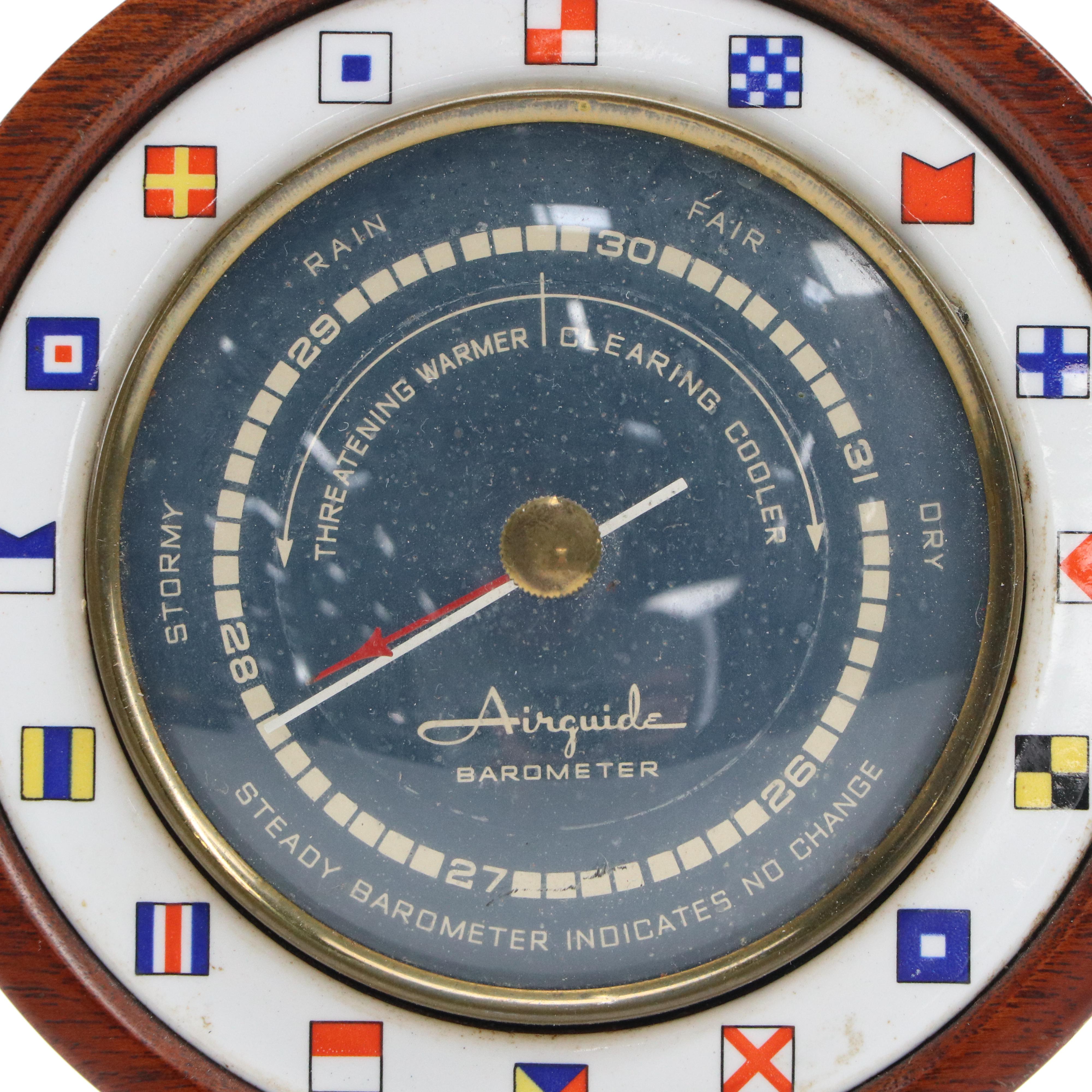 Bronze Wall-Mounted Titanic Replica Ship Bell with Desktop Compass & Barometers