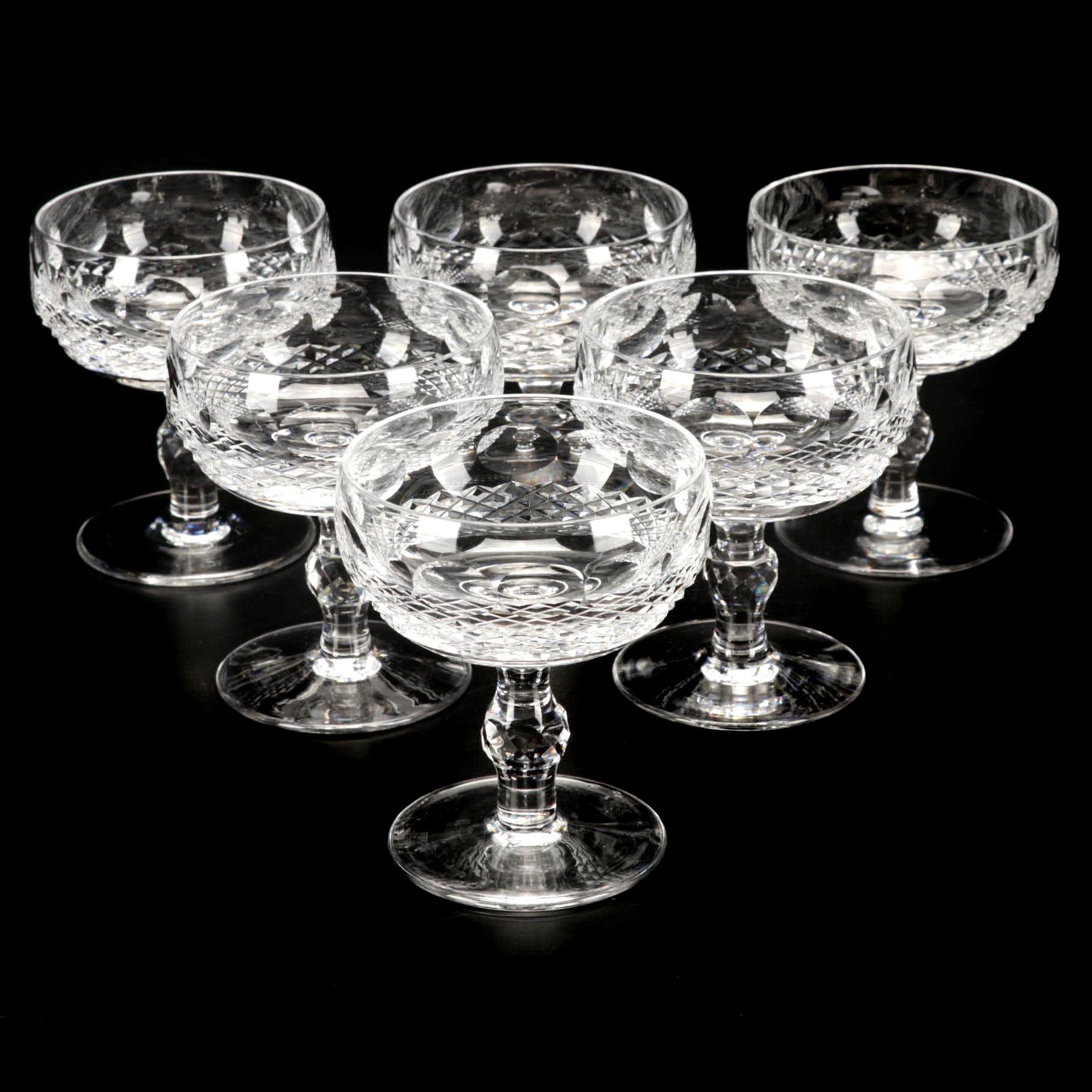 Waterford "Colleen" Crystal Champagne Coupes/Sherbets, 1968-2018
