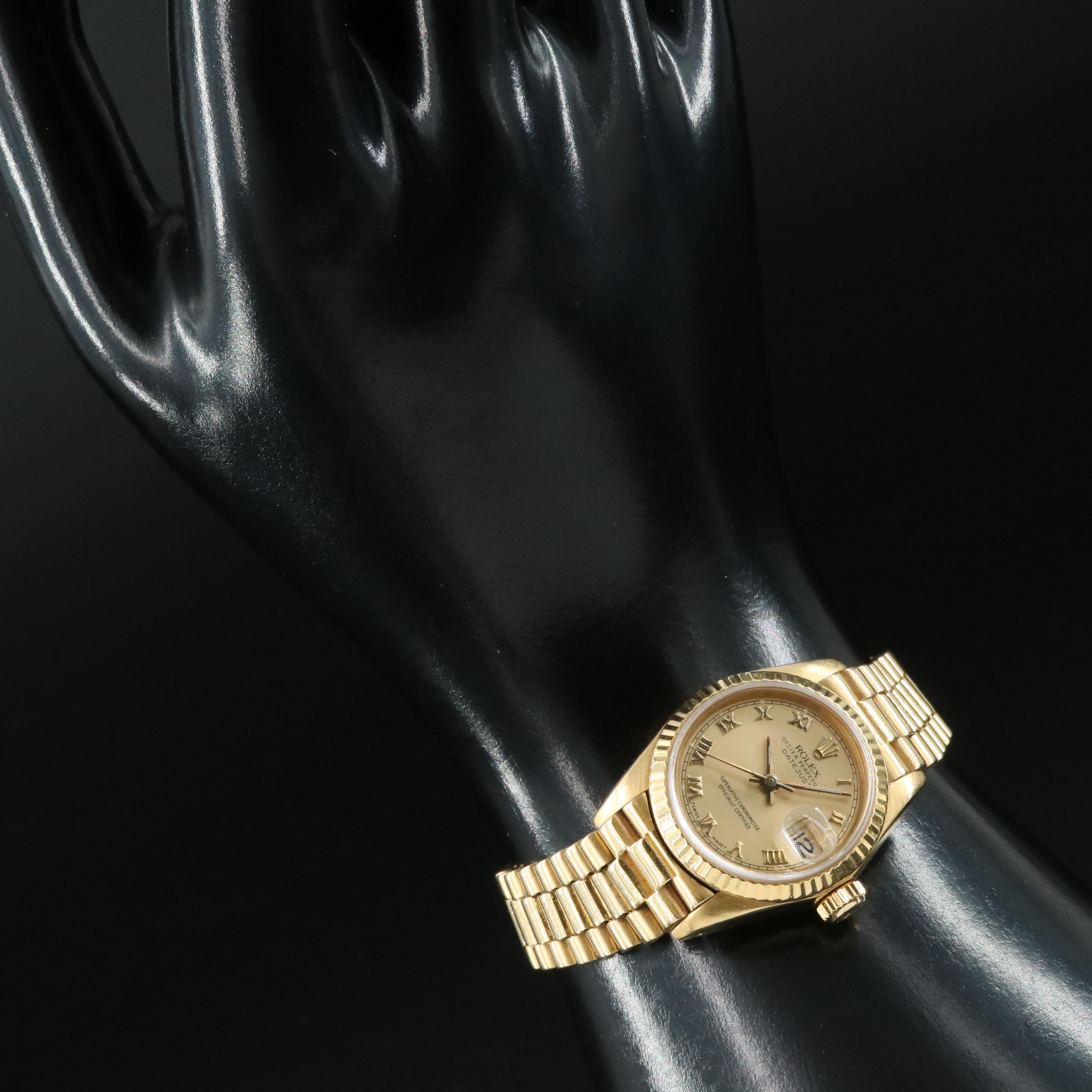 18K Rolex Oyster Perpetual Datejust Watch