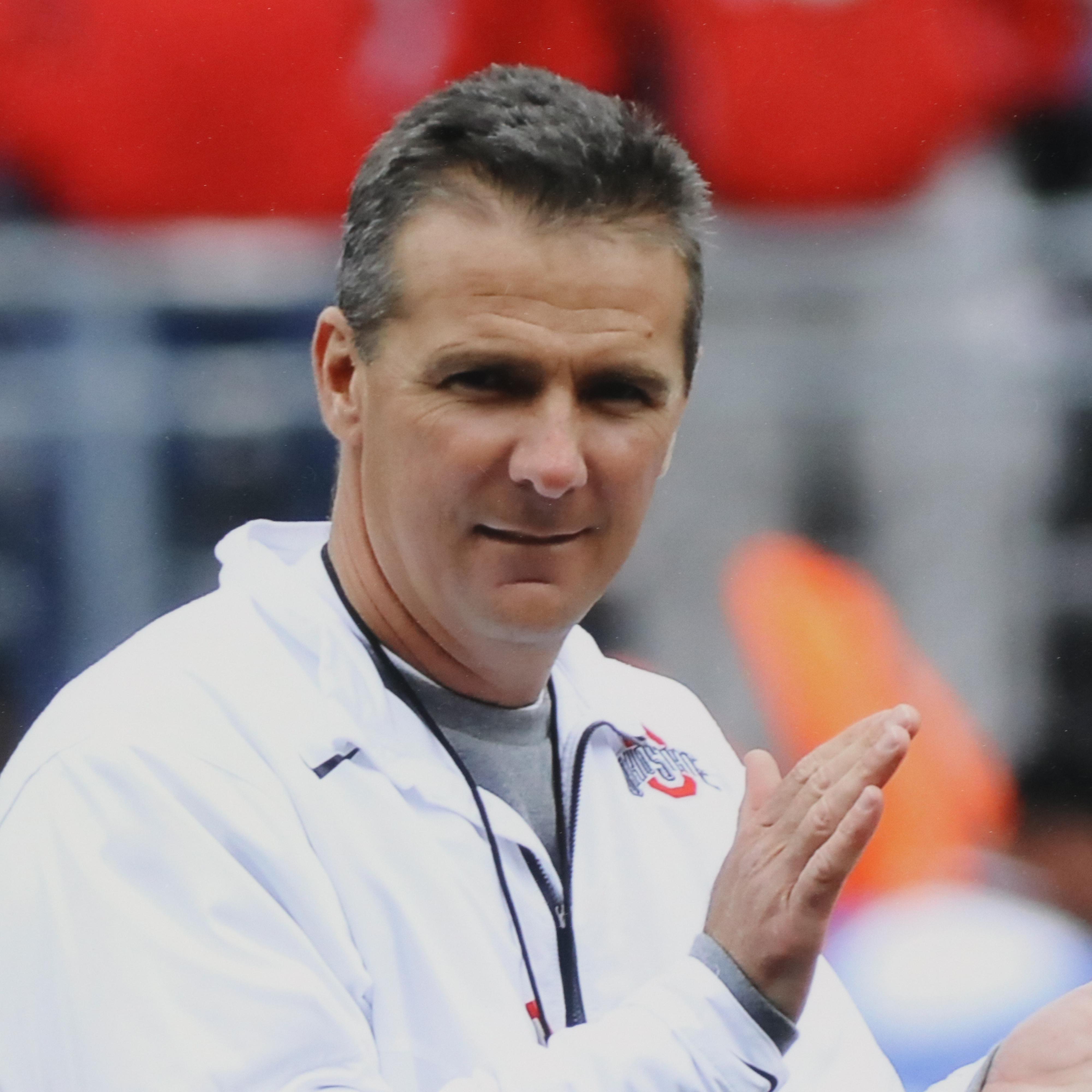 Urban Meyer Signed Ohio State University Buckeyes Print in Matted Display