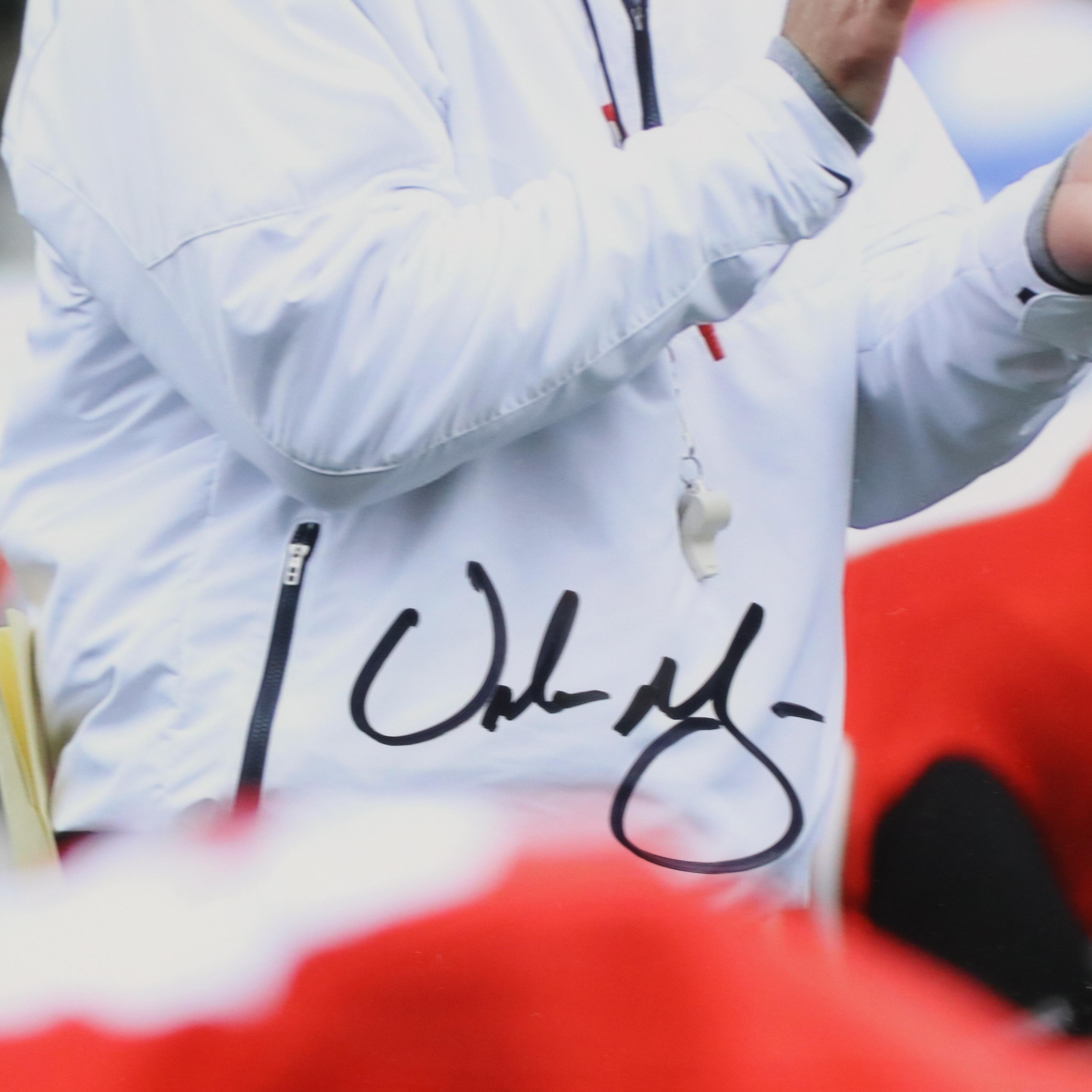 Urban Meyer Signed Ohio State University Buckeyes Print in Matted Display